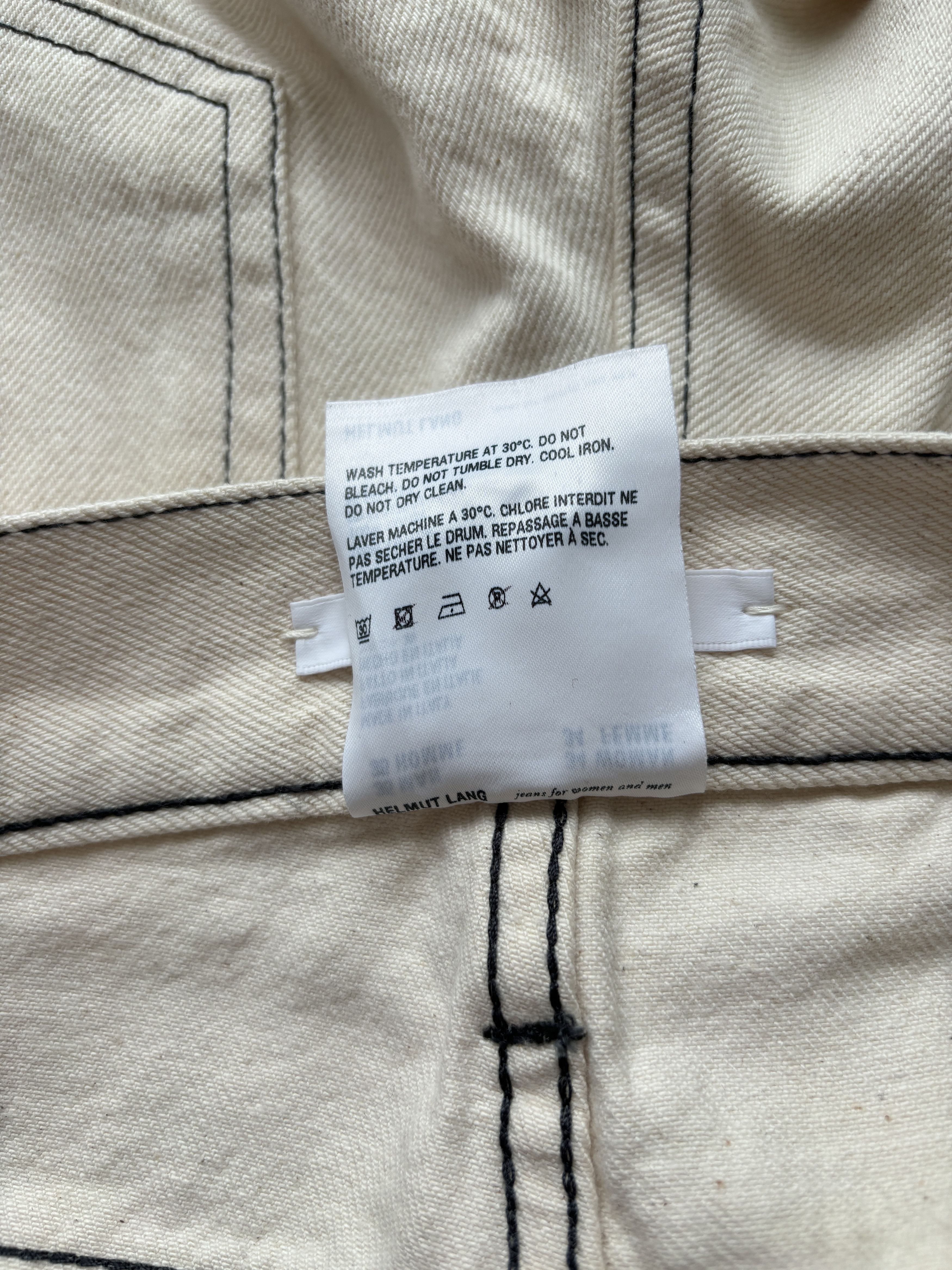Helmut Lang ⚡️QUICK SALE⚡️Helmut Lang Natural Masc Lo Drainpipe Jeans Size US 35 - 6 Thumbnail