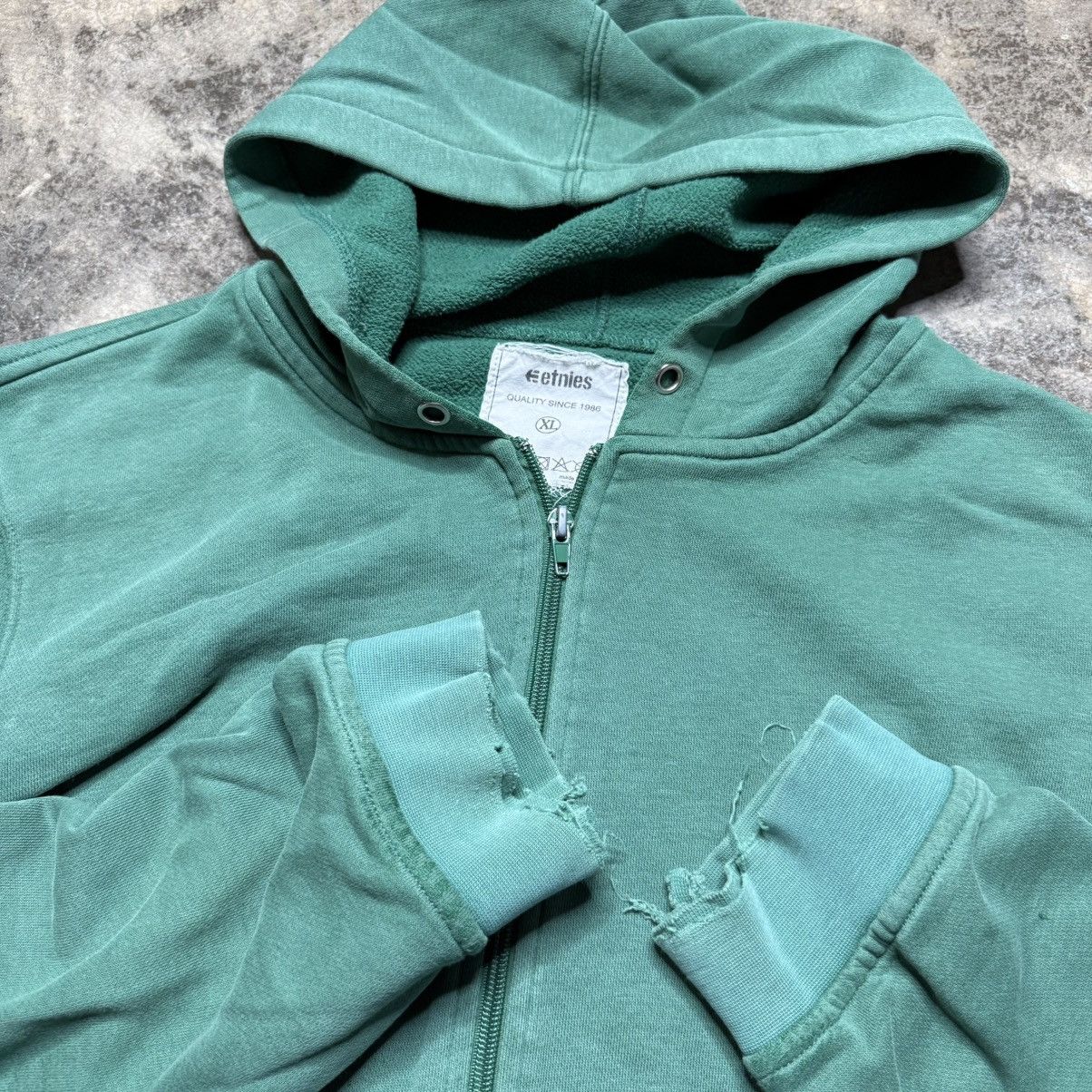 Etnies vintage y2k etnies zip up green baggy hoodie Size US XL / EU 56 / 4 - 6 Thumbnail