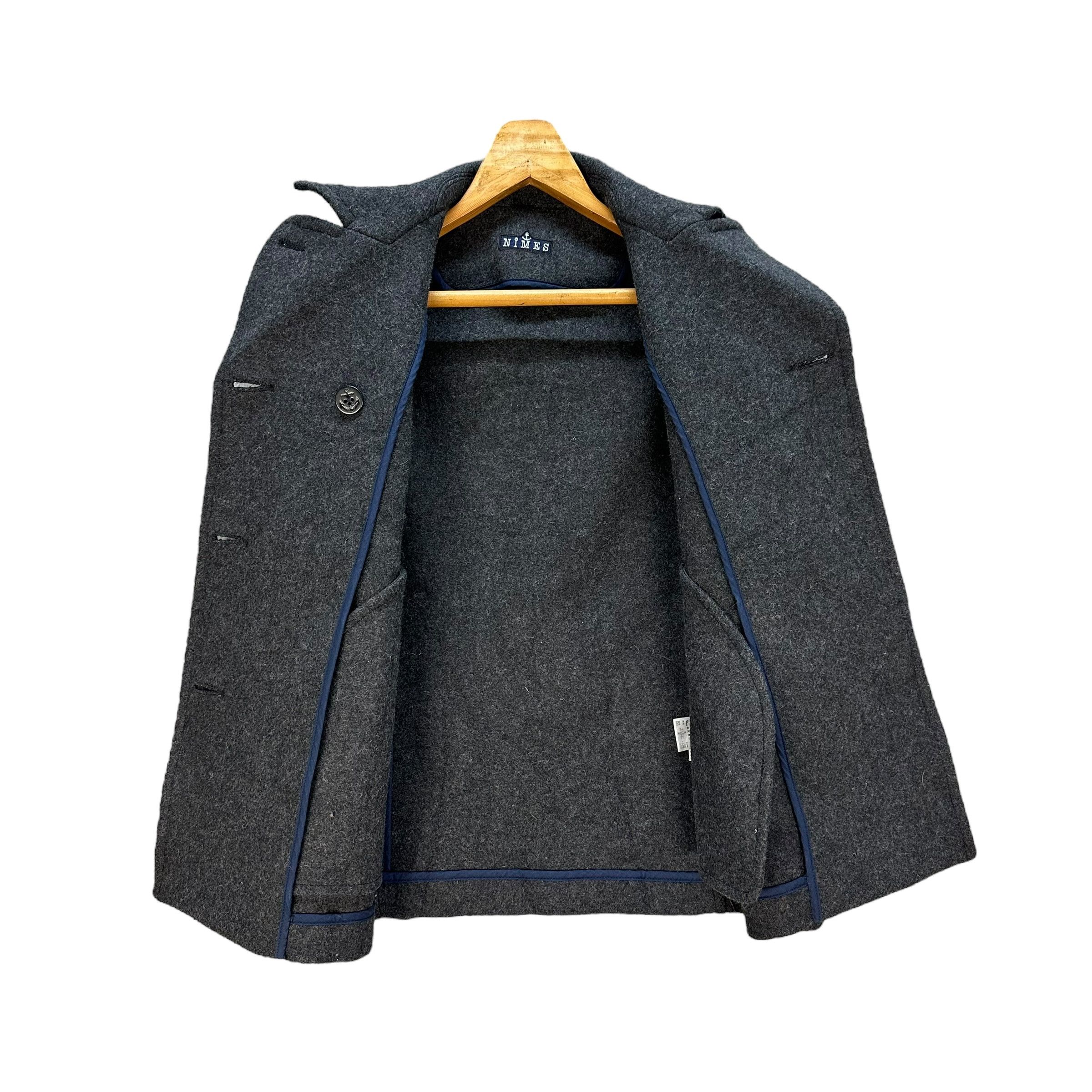 Japanese Brand NIMES Wool Double Breasted Coat #A48-1125 Size S / US 4 / IT 40 - 6 Thumbnail