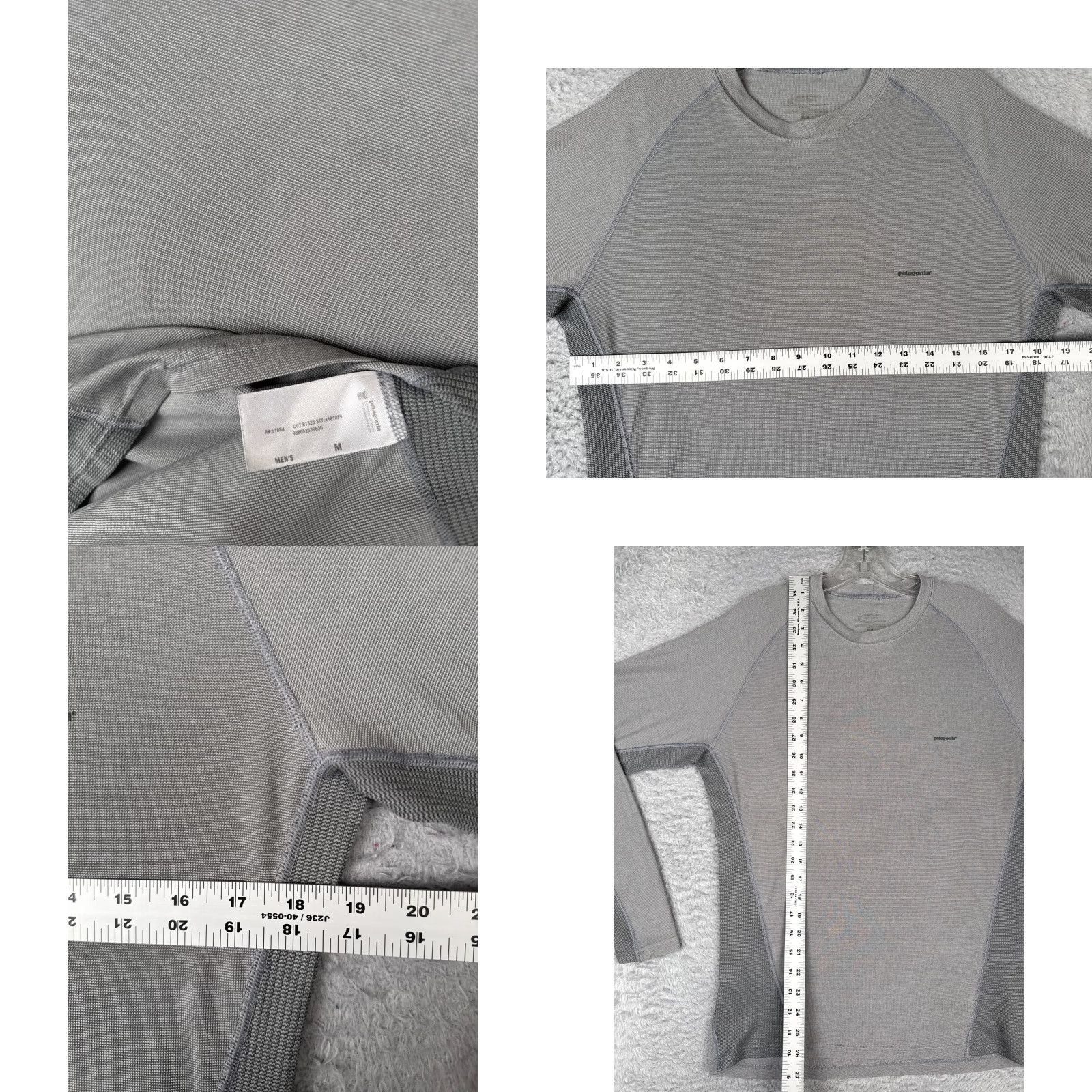 Patagonia Patagonia Shirt Men Medium Gray Polyester Long Sleeve Crew Neck Base Layer Size US M / EU 48-50 / 2 - 8 Thumbnail