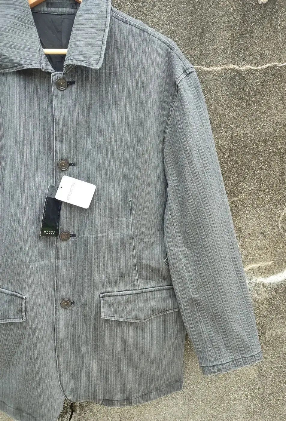Designer × Japanese Brand Urban Taste Gray Pinstripe Workwear Jacket (Size 2L) Size US L / EU 52-54 / 3 - 6 Thumbnail