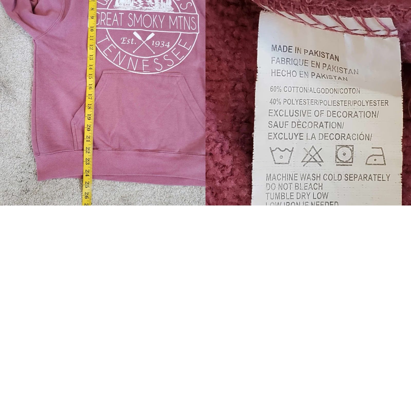 Vintage Great Smoky Mountains Hoodie Womens Size Small Pink Logo Graphic Print Size S / US 4 / IT 40 - 8 Thumbnail