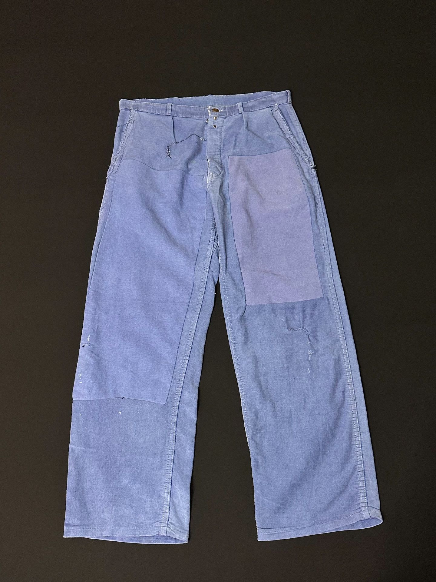 Vintage Vintage 50s French Workwear Moleskin Boro Pants Size US 31 - 1 Thumbnail