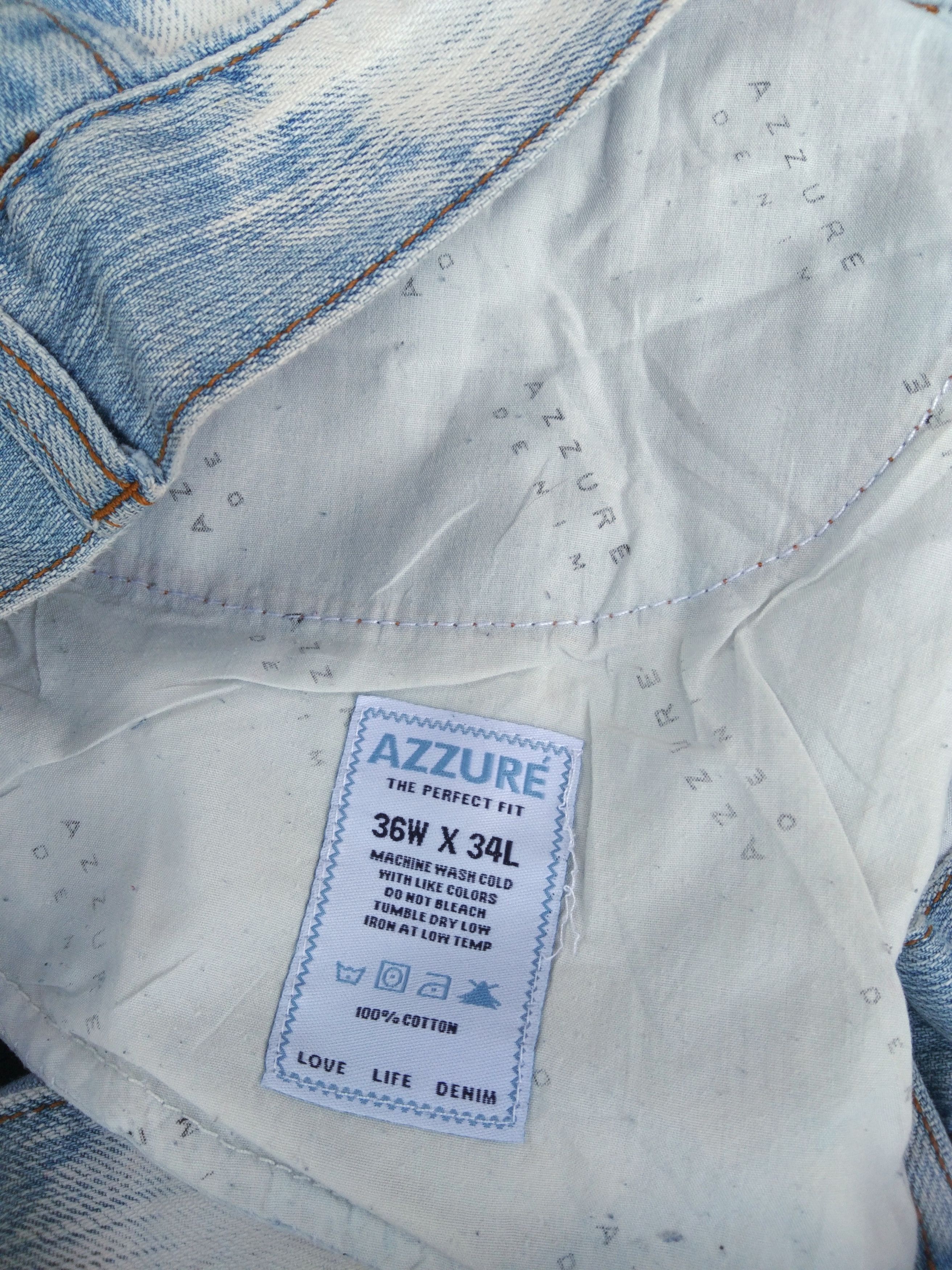 Jean × Vintage Azzure Jean Balenciaga Style Inspired Loose Straight Leg Size US 34 / EU 50 - 12 Thumbnail