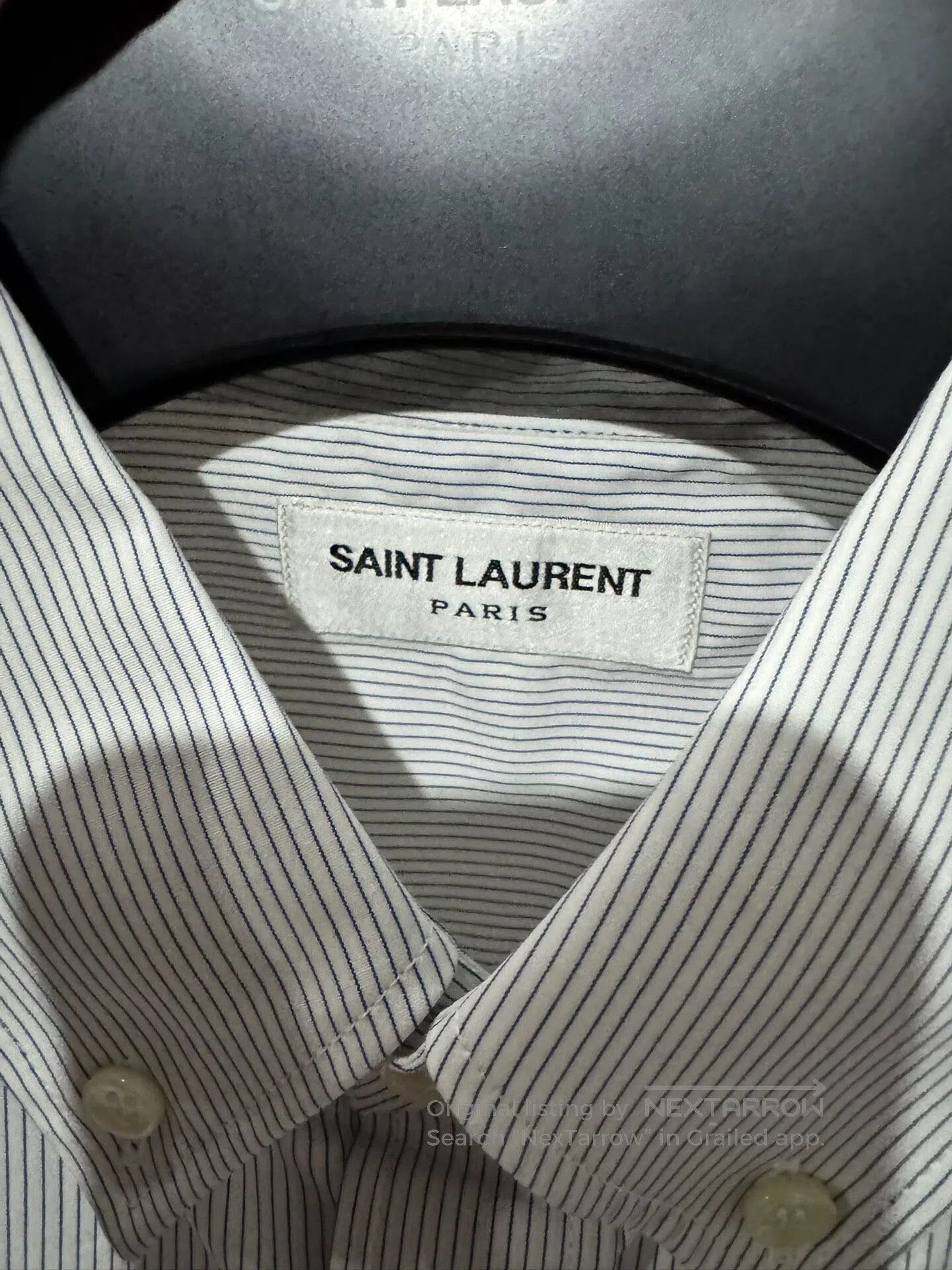 Saint Laurent Paris Saint Laurent Paris size 39 Light Blue Thin Striped Shirt| Size US M / EU 48-50 / 2 - 4 Thumbnail