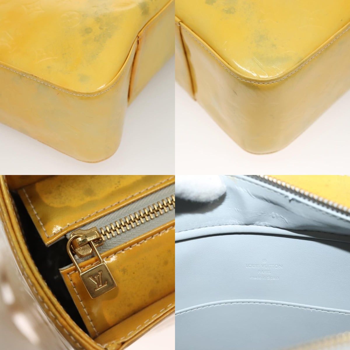 Louis Vuitton LOUIS VUITTON Monogram Vernis Columbus Tote Bag Gris M91028 Size ONE SIZE - 11 Thumbnail