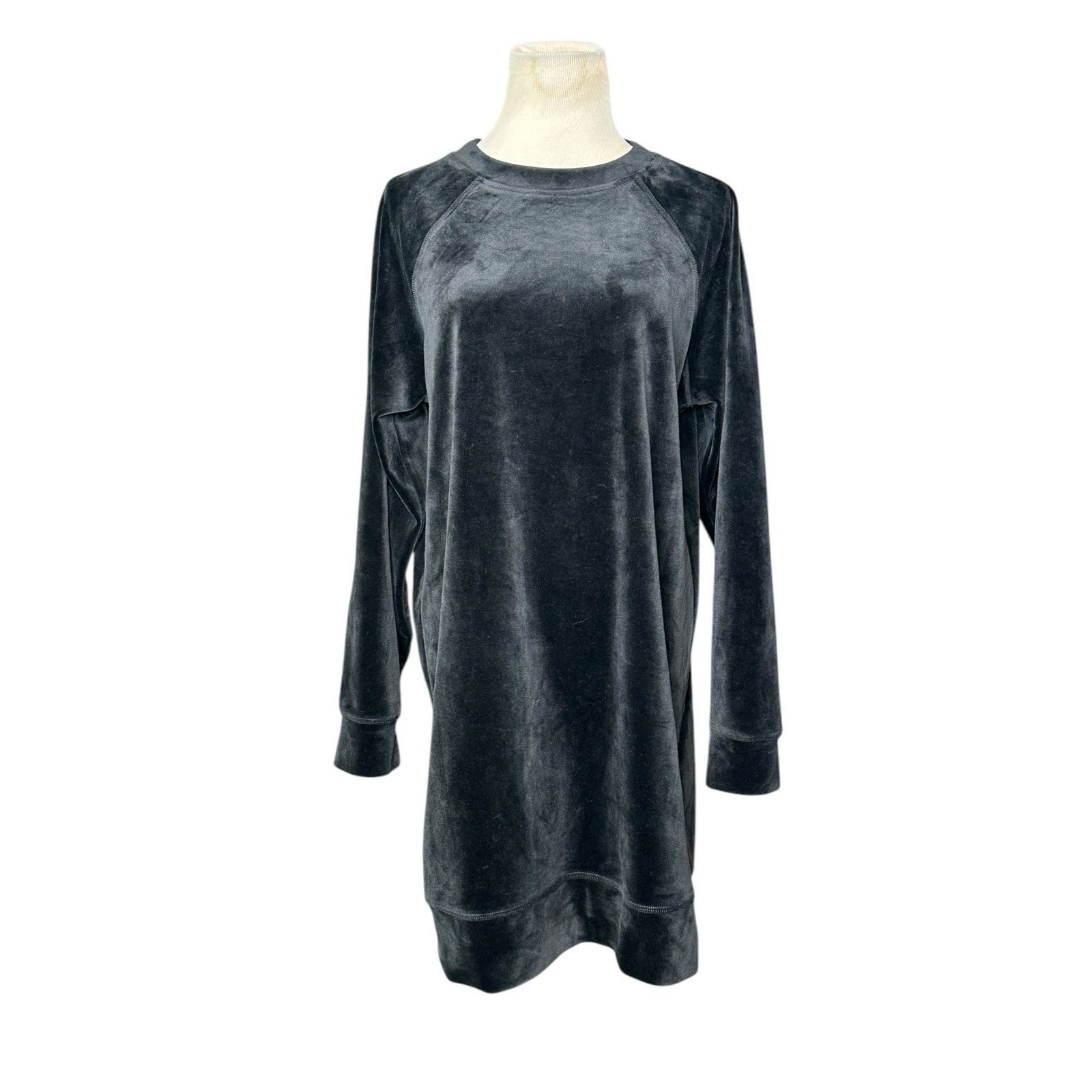 DKNY DKNY black velvet long sleeves mini t shirt dress size XS Size XS / US 0-2 / IT 36-38 - 1 Thumbnail