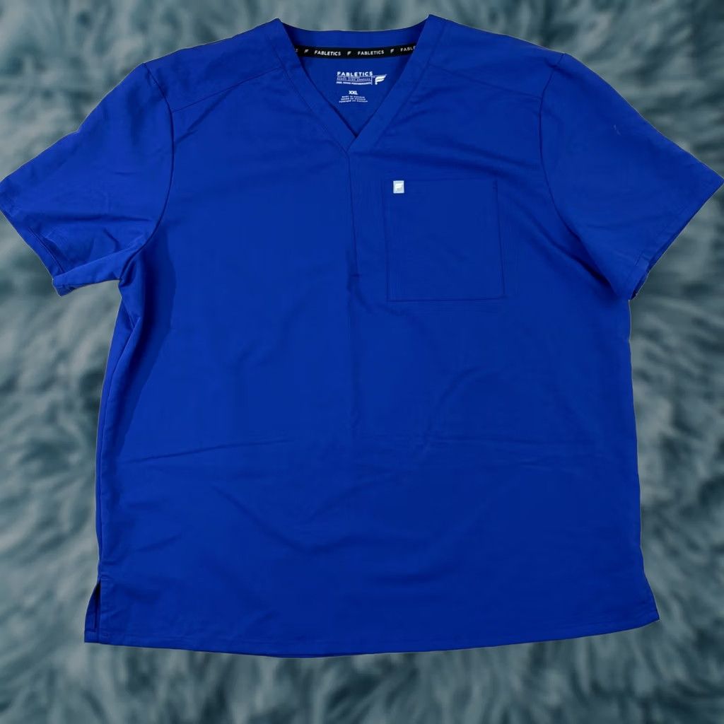 Fabletics Fabletics Scrub Set Royal Blue V-Neck Top XXL Jogger Pants XL Medical Uniform Men Size US XXL / EU 58 / 5 - 1 Thumbnail