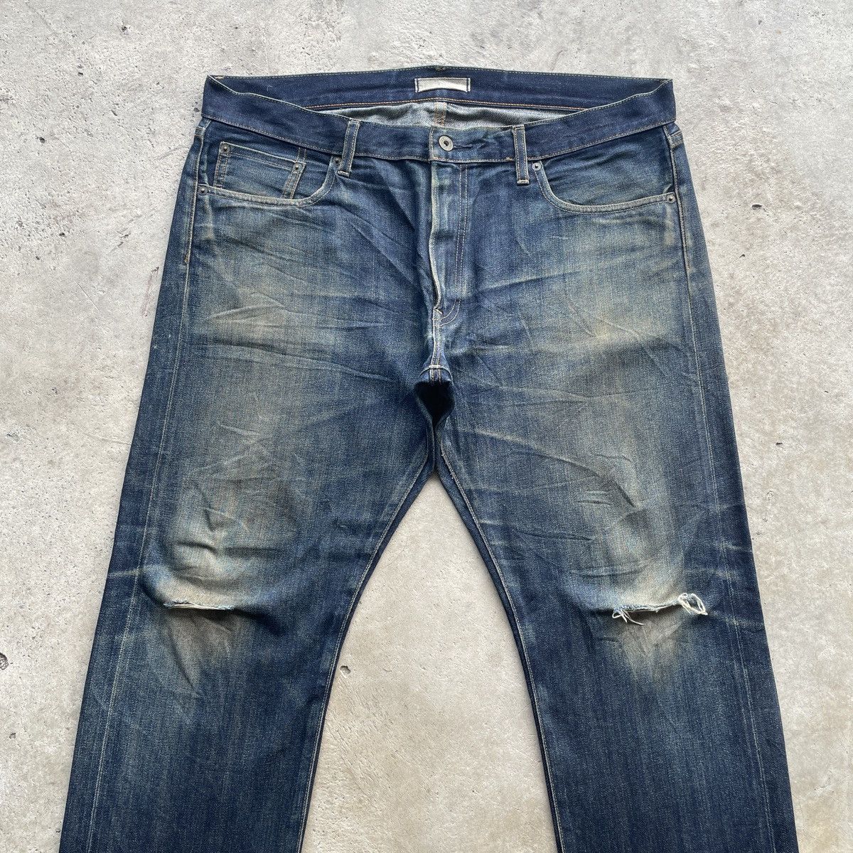 Japanese Brand Vintage Japanese Rusty Selvedge Distressed Faded Jeans Pants Size US 39 - 3 Thumbnail
