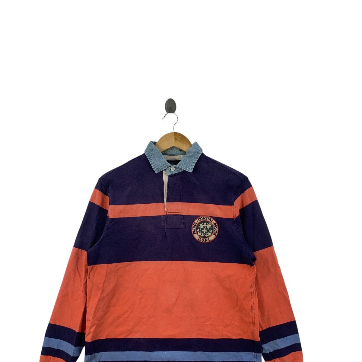 Polo Ralph Lauren Vintage 90s POLO RALPH LAUREN Patrol Costal Rescue Tee Shirt Size US S / EU 44-46 / 1 - 2 Thumbnail