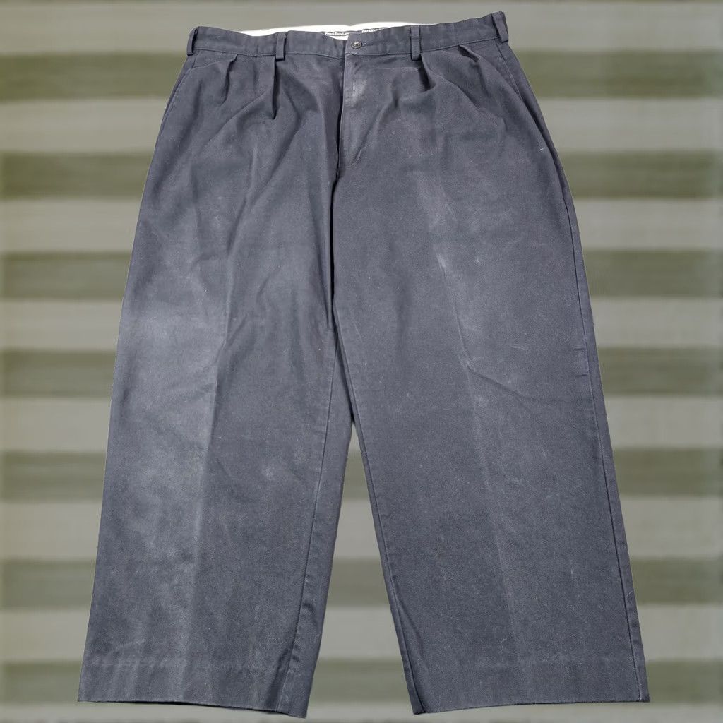 Polo Ralph Lauren Polo Ralph Lauren Pants Mens 37x24 Blue Pleated Classic Fit Chino Made USA Size US L / EU 52-54 / 3 - 1 Thumbnail