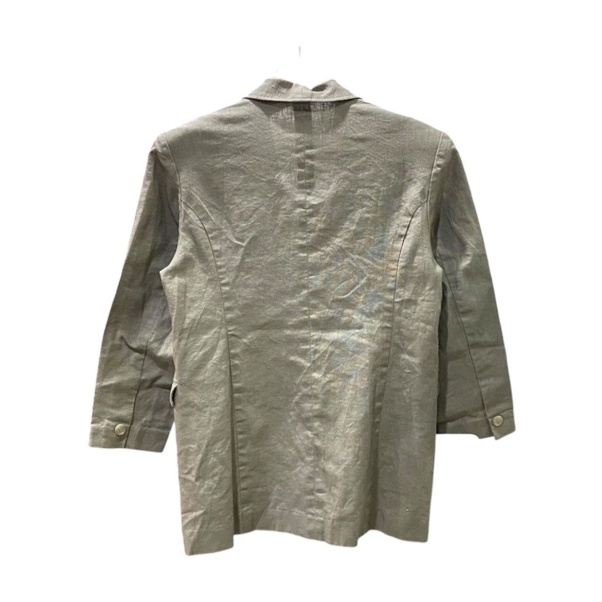 Montagut Vintage Olivier Montagut Paris Earth Tone Linen Blend Blazer Size US M / EU 48-50 / 2 - 2 Thumbnail