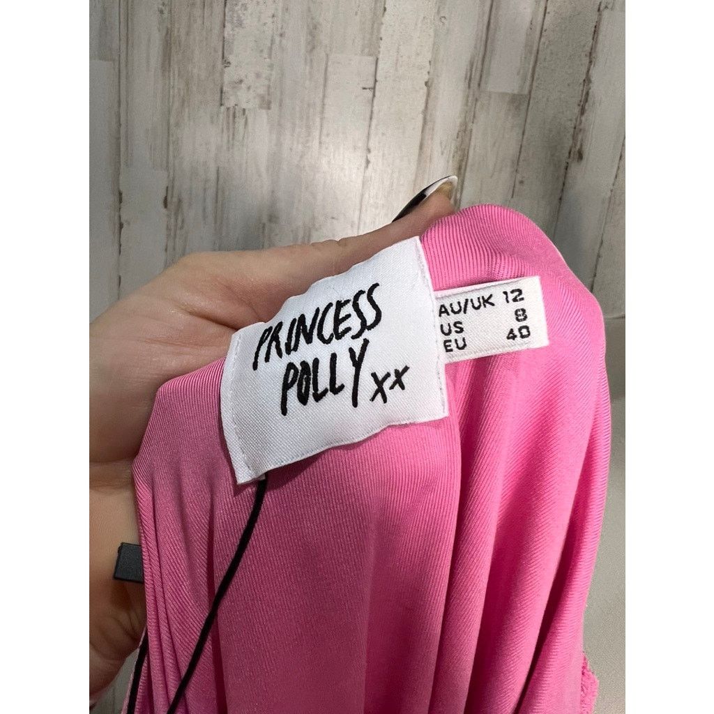 PRINCESS POLLY NWT Princess Polly Women's Size 8 Pink Ruched Mini dress |  Grailed