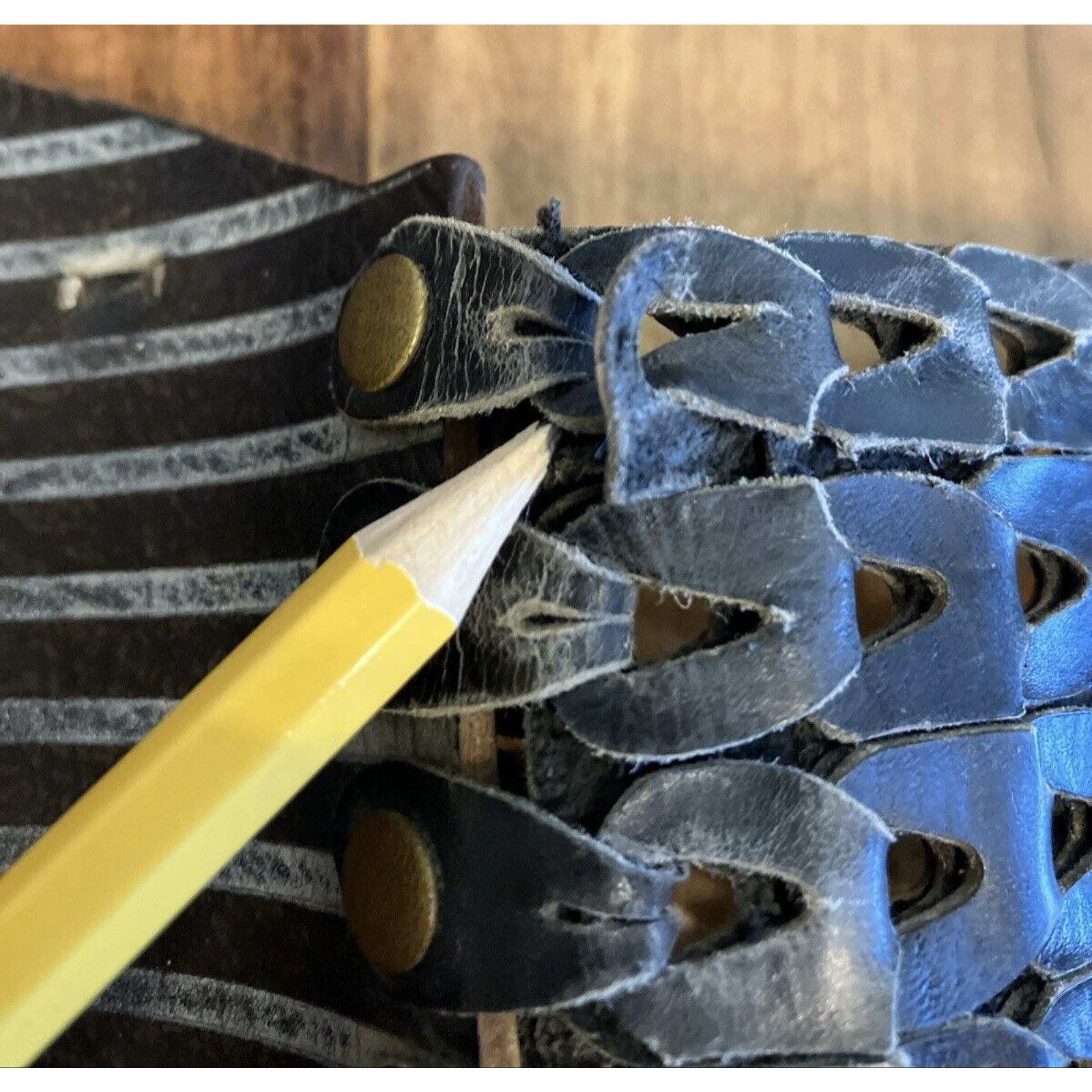 Other Vtg 1950s UNITED AIRLINES Leather Kidney Black Belt Aviator Size ONE SIZE - 19 Thumbnail
