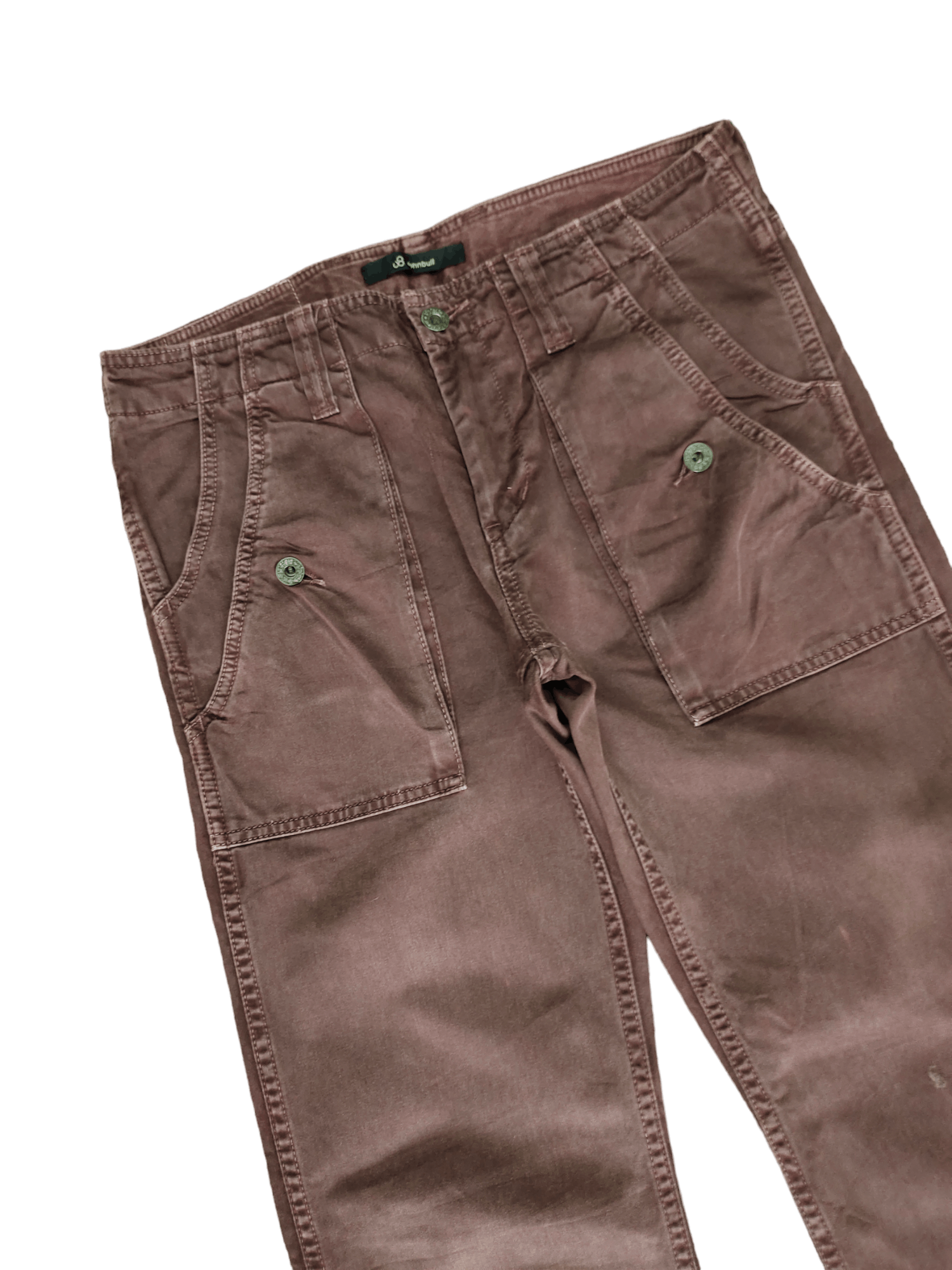 If Six Was Nine Flare Pants Johnbull Waxed Fatigue Multi Pocket Bootcut Size US 31 - 5 Thumbnail