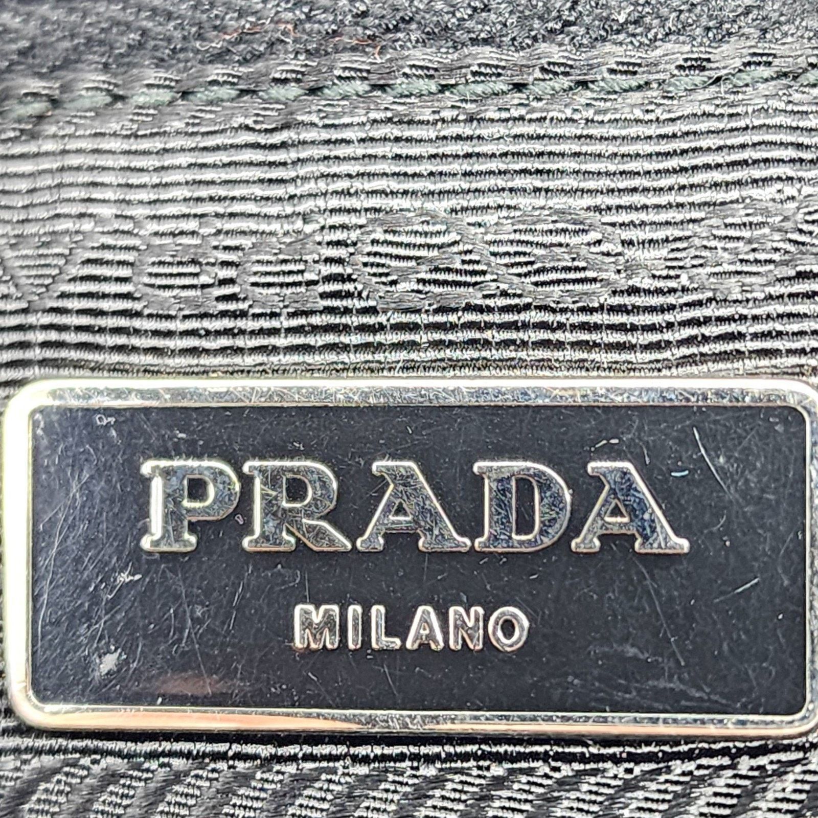 Prada Triangle Logo Nylon and Leather Crossbody Shoulder Bag Black Size ONE SIZE - 4 Thumbnail