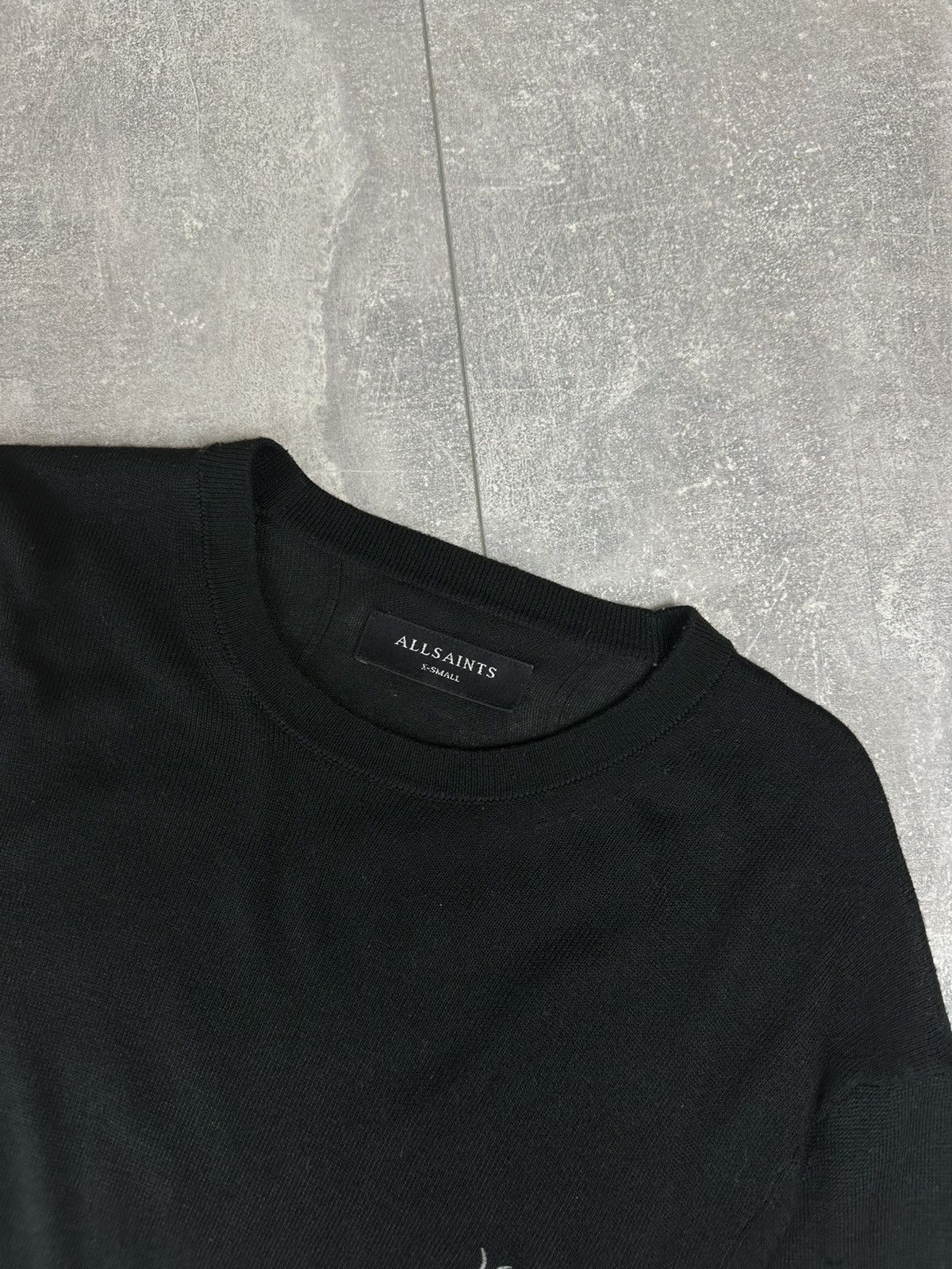 Allsaints Allsaints Mens Small Logo Crew Neck Sweater Size US XS / EU 42 / 0 - 3 Thumbnail