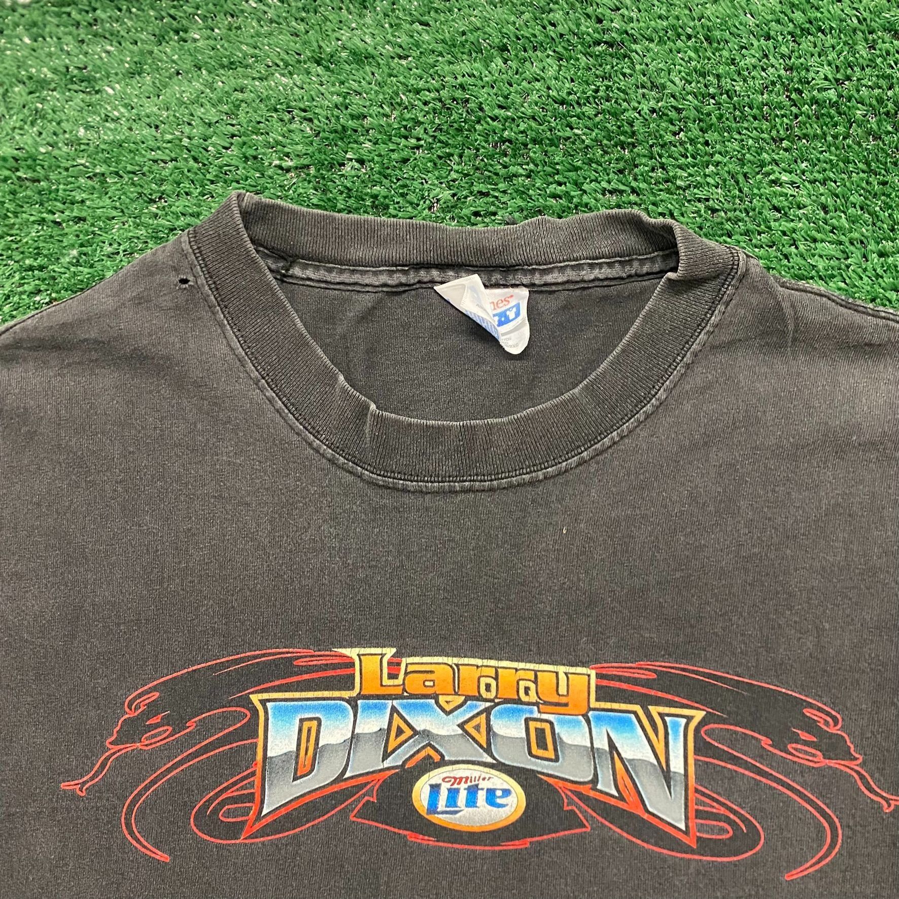 Hanes Vintage 90s NHRA Miller Drag Racing Sun Faded Baggy T-Shirt Size US XXL / EU 58 / 5 - 3 Thumbnail