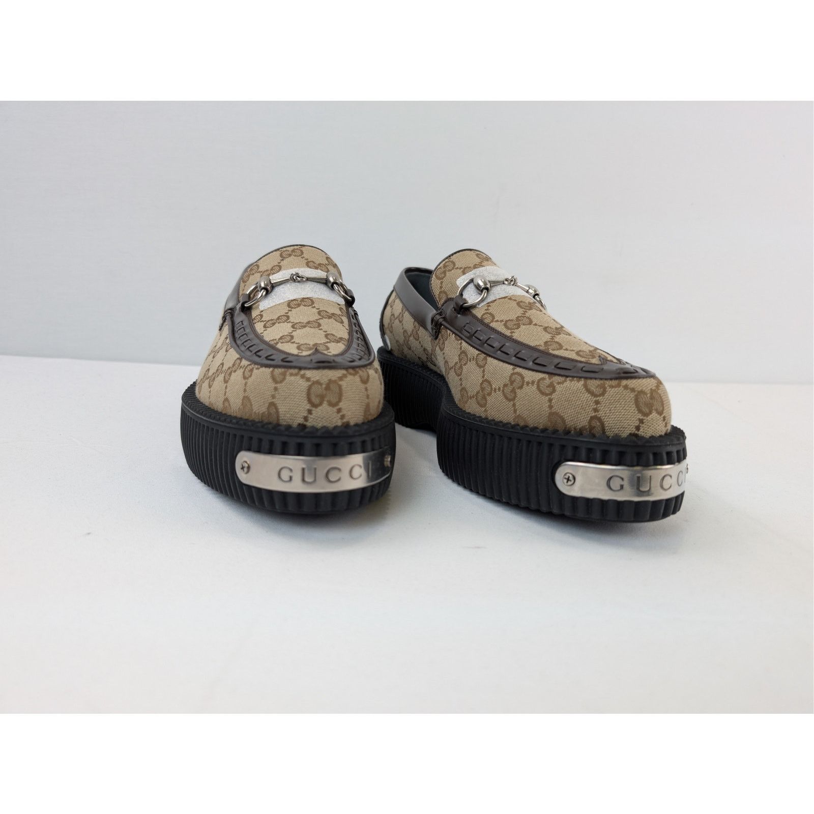 Gucci o1rshd1 GG canvas Moccasin Fabric Creeper Loafers Boots Size US 11 / EU 44 - 5 Thumbnail