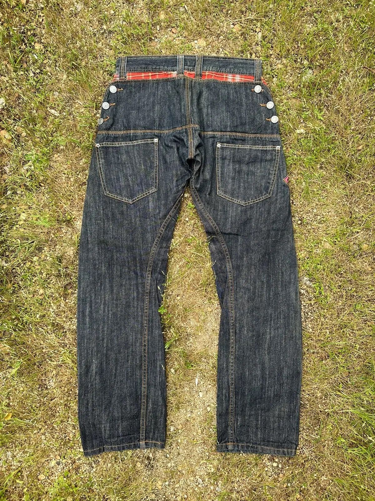 Seditionaries MEMORY SPECIAL JEANS CURVE TWIST LEG CHECK PLAID DENIM PANTS Size US 30 / EU 46 - 11 Thumbnail