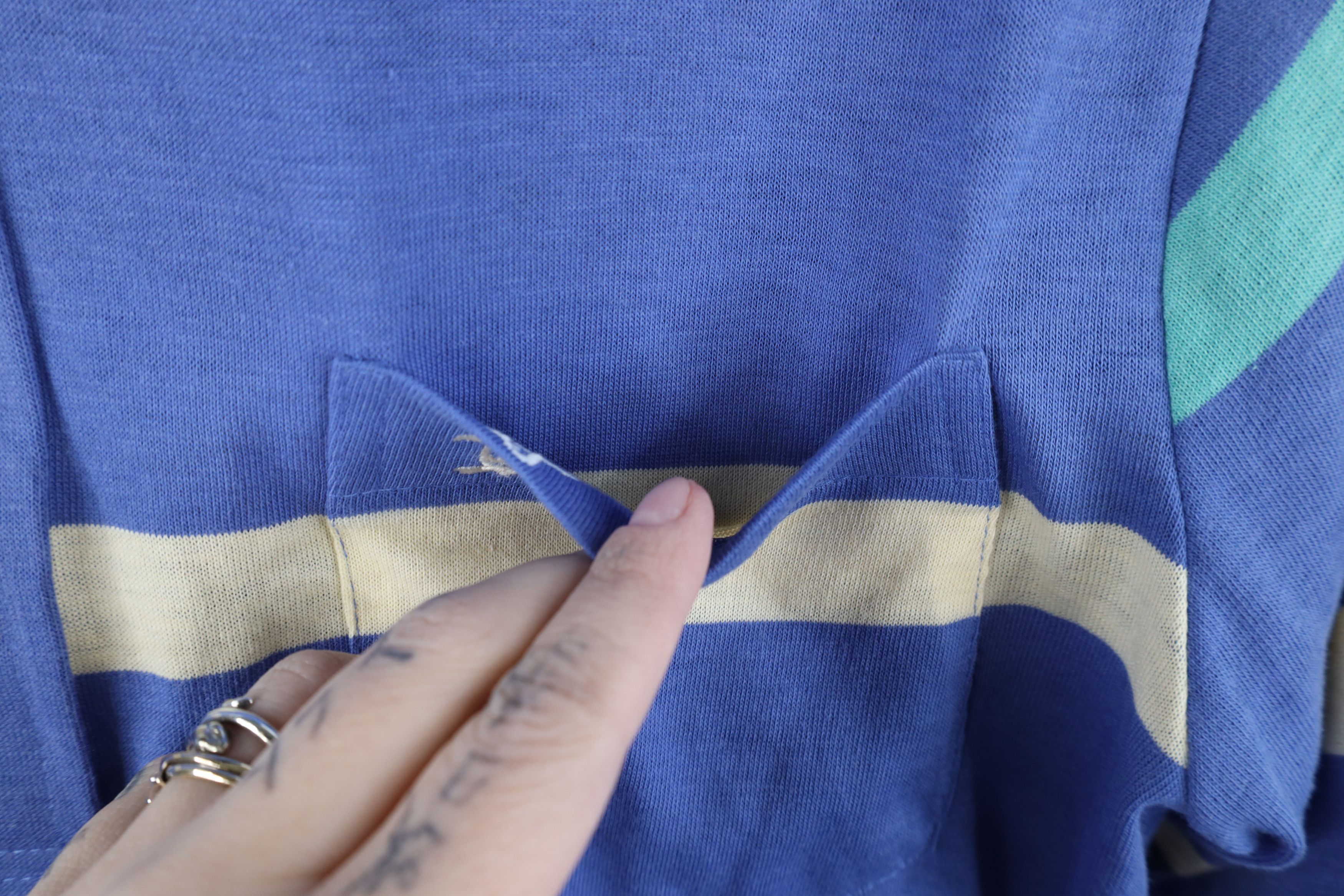 Vintage Vintage 70s Streetwear Striped Knit Collared Golf Polo Shirt Size US M / EU 48-50 / 2 - 5 Thumbnail