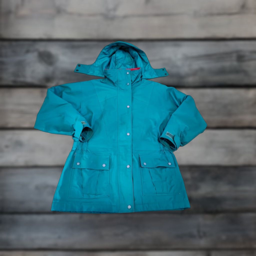 VINTAGE Cabela's Jacket Coat Womens Blue Hooded Gore-Tex Thinsulate Water Resistant 30