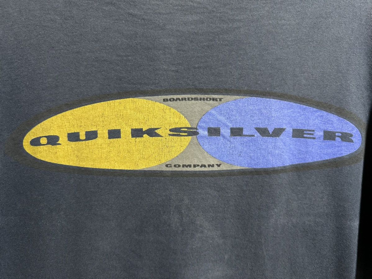 Quicksilver Vintage 90s Quiksilver Surfboard Faded Tee Size US L / EU 52-54 / 3 - 4 Thumbnail