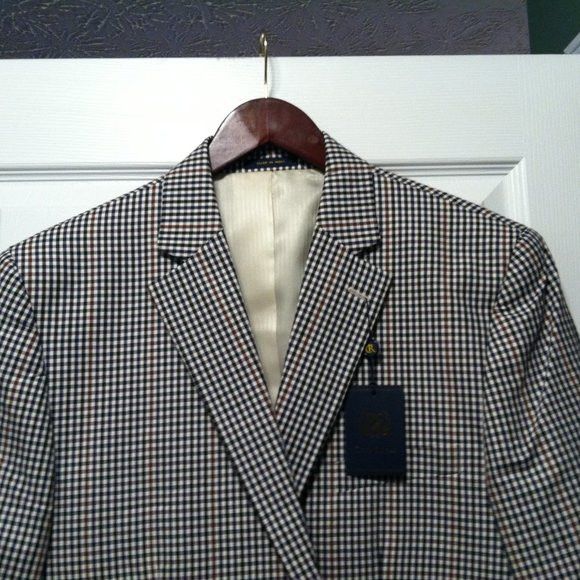 Club Room CLUB ROOM MEN'S NEW 100%COTTON SPORT JACKET BLAZER SIZE: 42R Size 42R - 3 Thumbnail