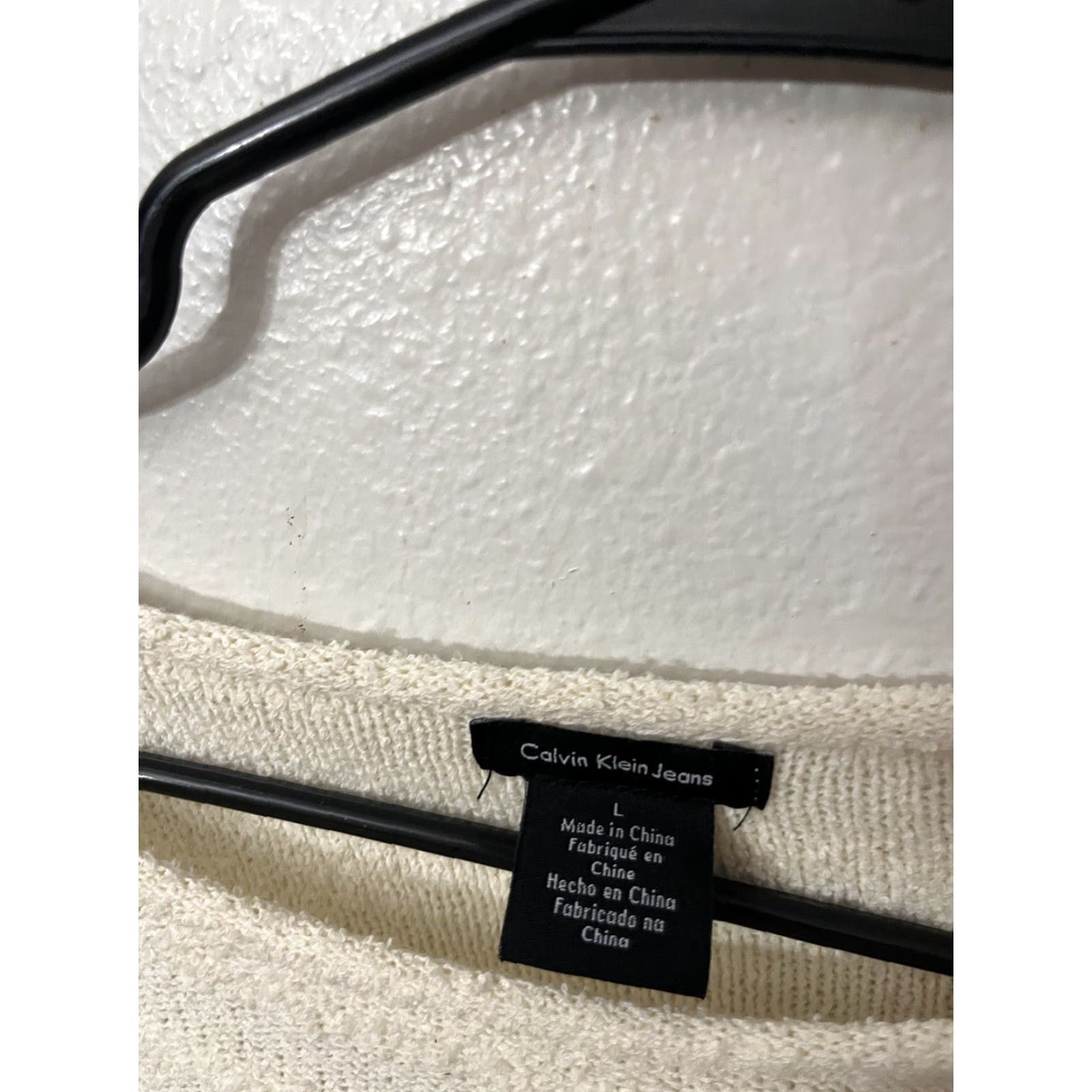 Calvin Klein Calvin Klein Women Striped Tunic Sweater Large Ivory Navy Boat Neck Slit Back Plus Size Size L / US 10 / IT 46 - 2 Thumbnail