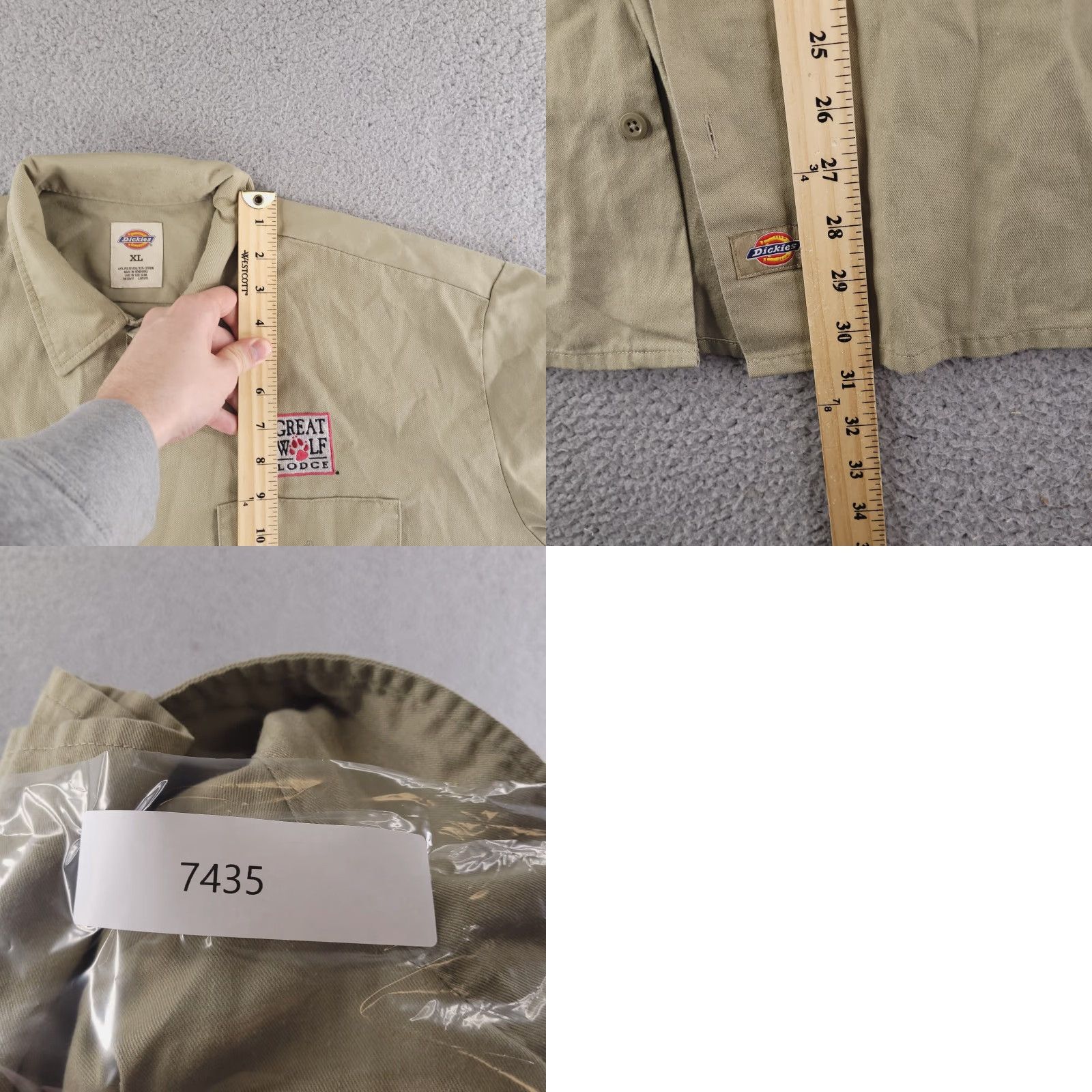 Dickies Dickies Shirt Mens XL Button-Up Short Sleeve Brown Solid Work Baggy Fit Great Wolf Lodge Size US XL / EU 56 / 4 - 8 Thumbnail