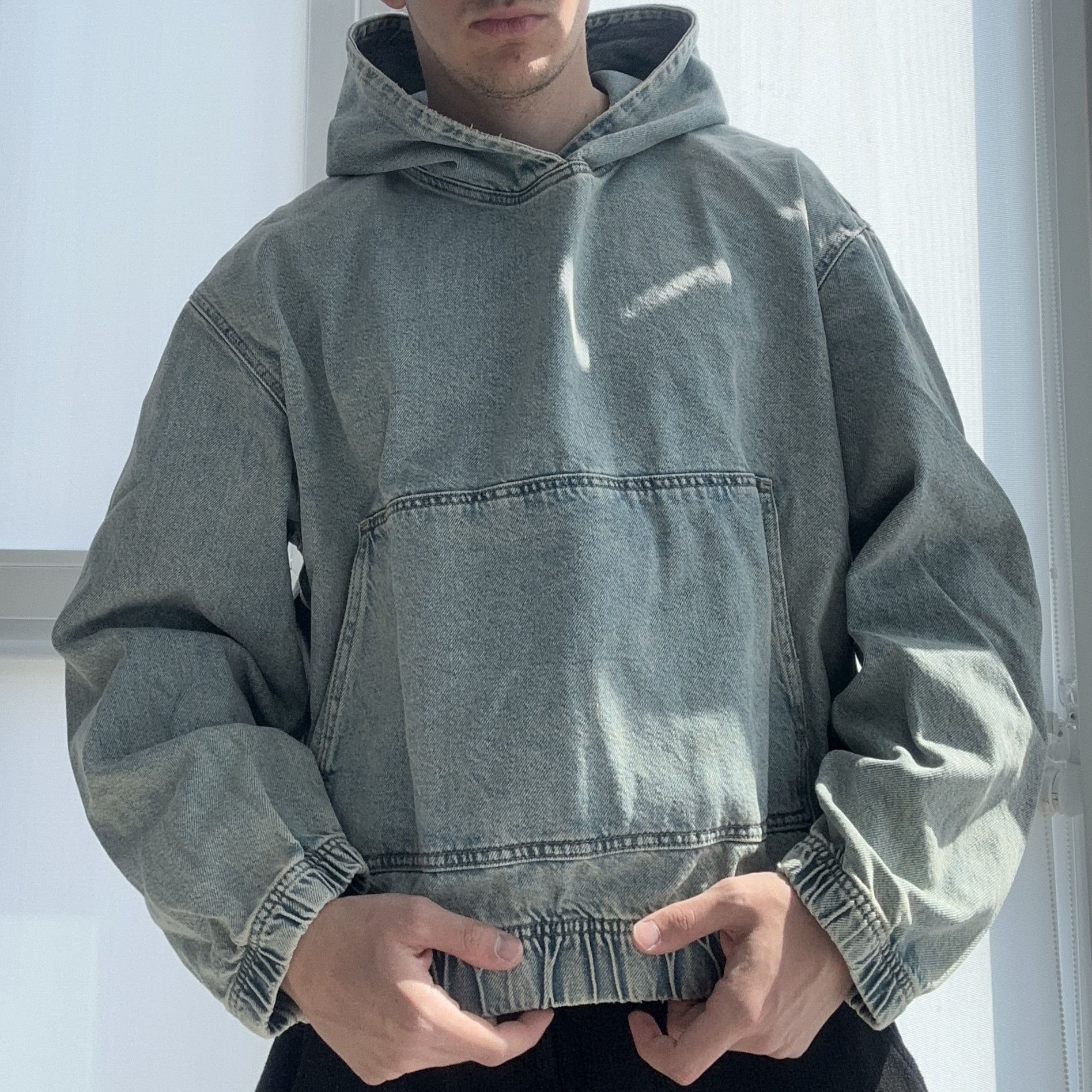 Other Balenciaga Kanye Style Avant Garde Vintage Denim Boxy Hoodie Size US M / EU 48-50 / 2 - 1 Thumbnail