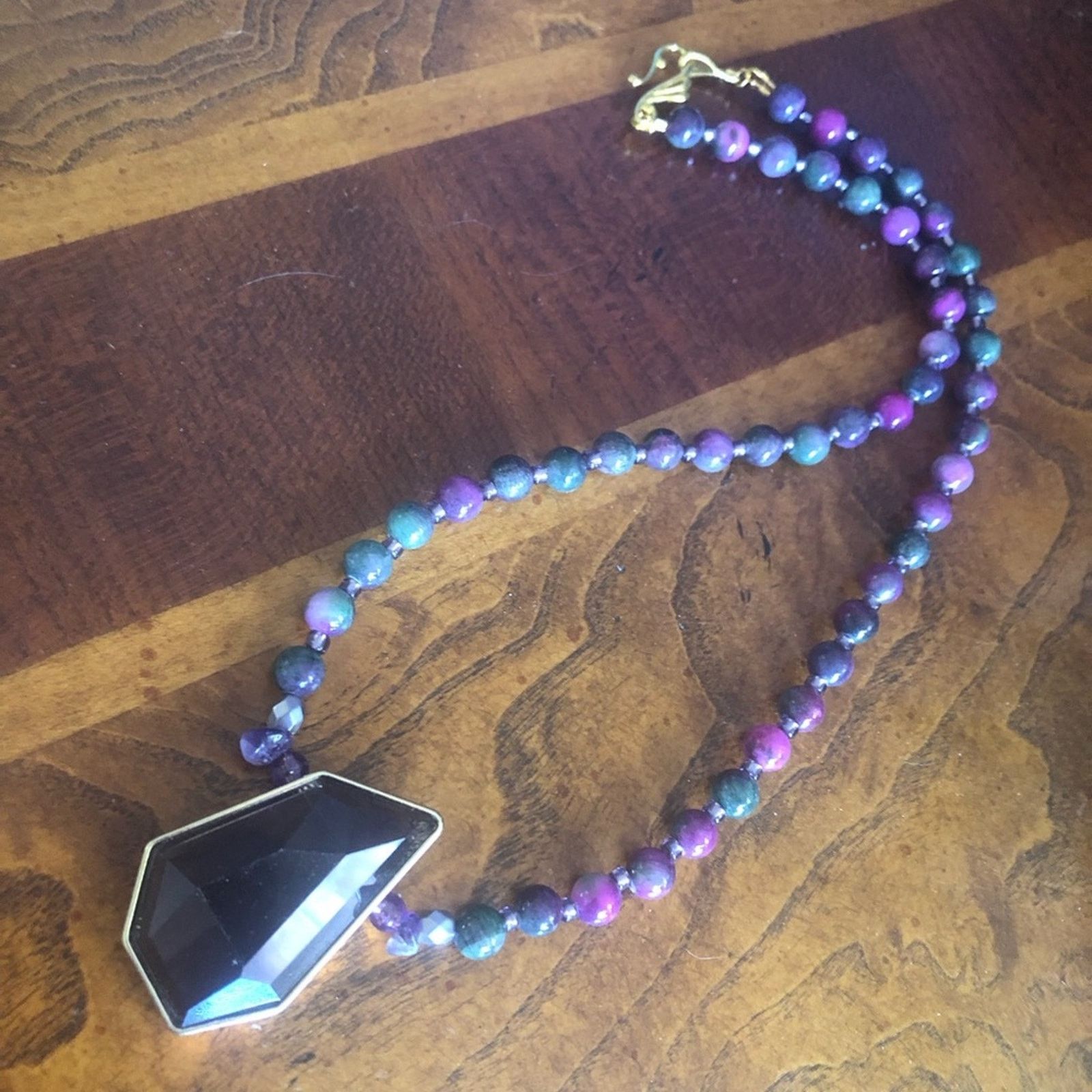 Handmade Handcrafted genuine ruby in zoisite topaz pendant necklace Size ONE SIZE - 9 Thumbnail