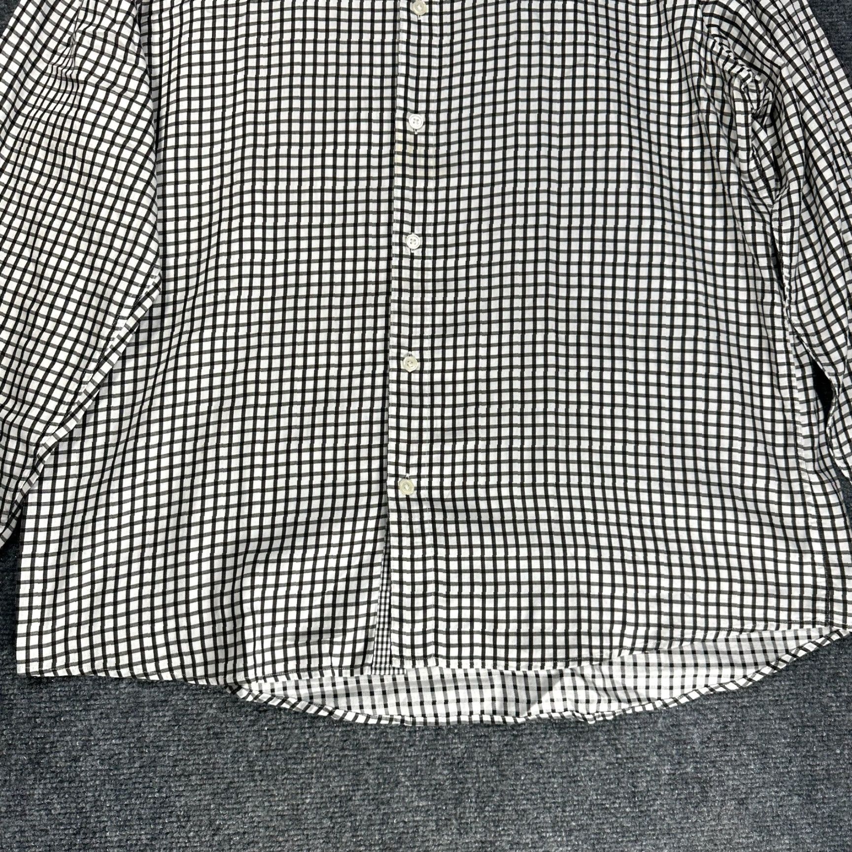 Michael Kors Michael Kors Shirt Mens XL Button-Up Brown White Check Cotton Long Sleeve Size US XL / EU 56 / 4 - 2 Thumbnail