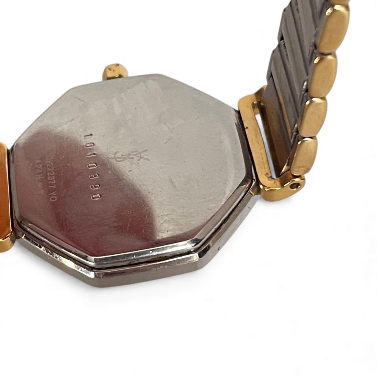 Yves Saint Laurent Yves Saint Laurent - Vintage Two-Tone Octagonal Wristwatch Size ONE SIZE - 4 Thumbnail
