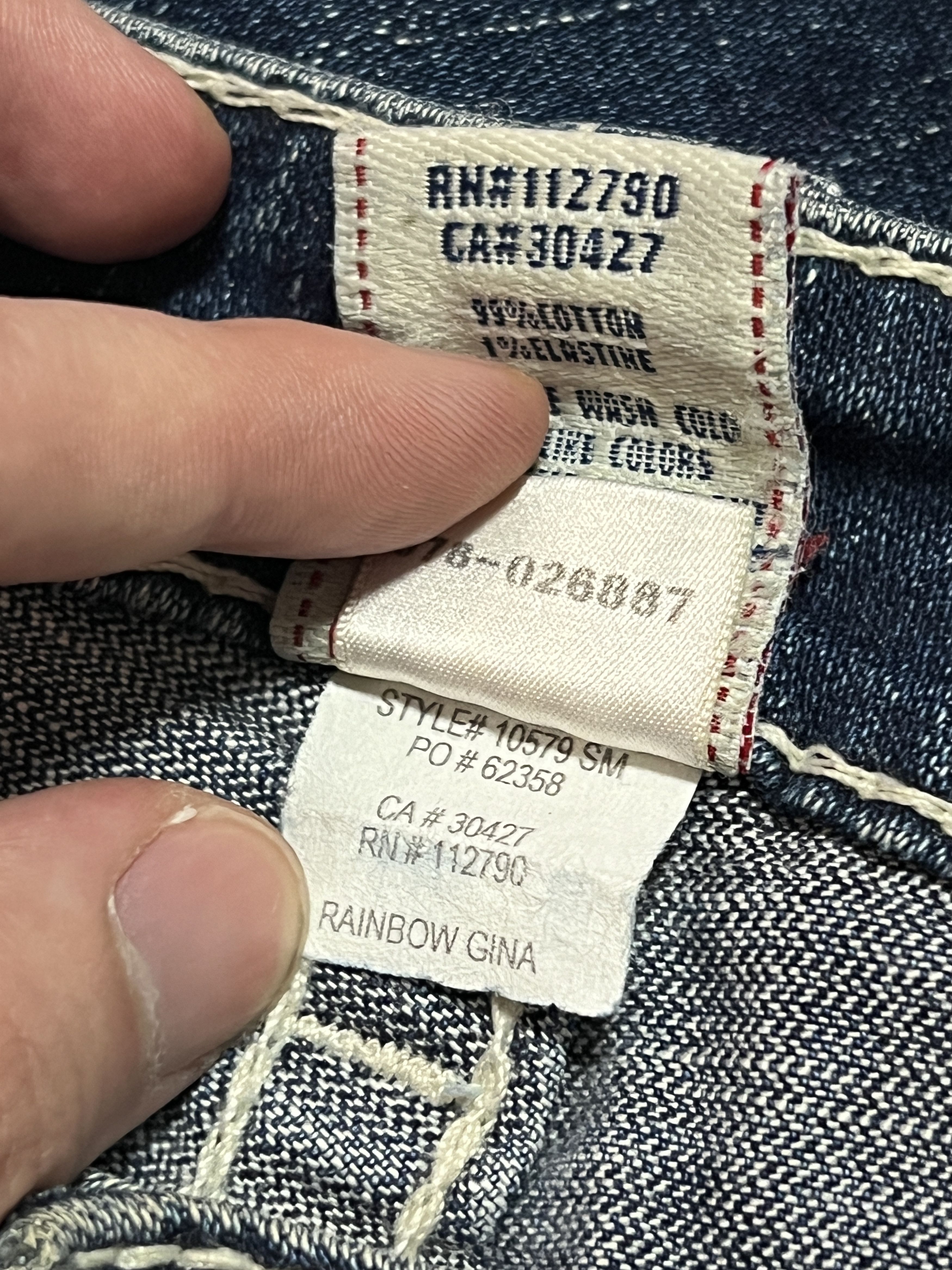 True Religion Vintage True religion Y2K Rainbow Gina denim jeans Size 31" - 13 Thumbnail