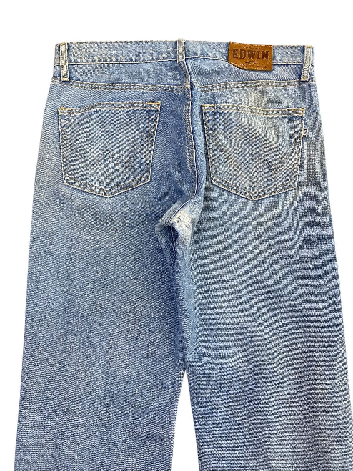 Edwin Edwin 403 Acid Blue Wash Ripped Style Loose Jeans Size US 33 - 4 Thumbnail