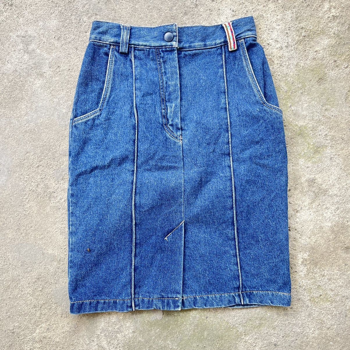Missoni Vintage Missoni Sport Mini Skirt Denim Size 28" / US 6 / IT 42 - 1 Thumbnail