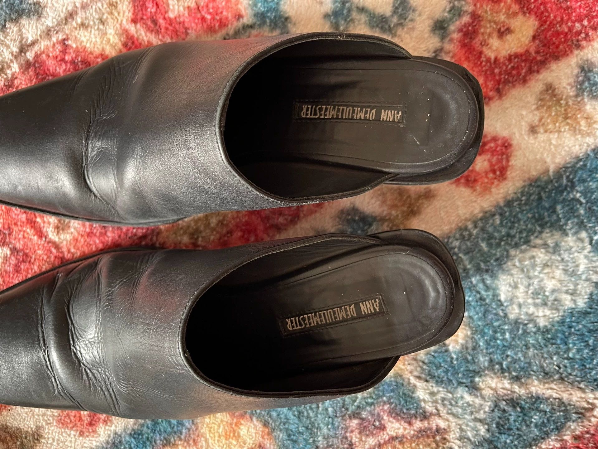 Ann Demeulemeester Ann Demeulemeester Classic Leather Block Heel Mule 37 Size US 6.5 / IT 36.5 - 3 Thumbnail