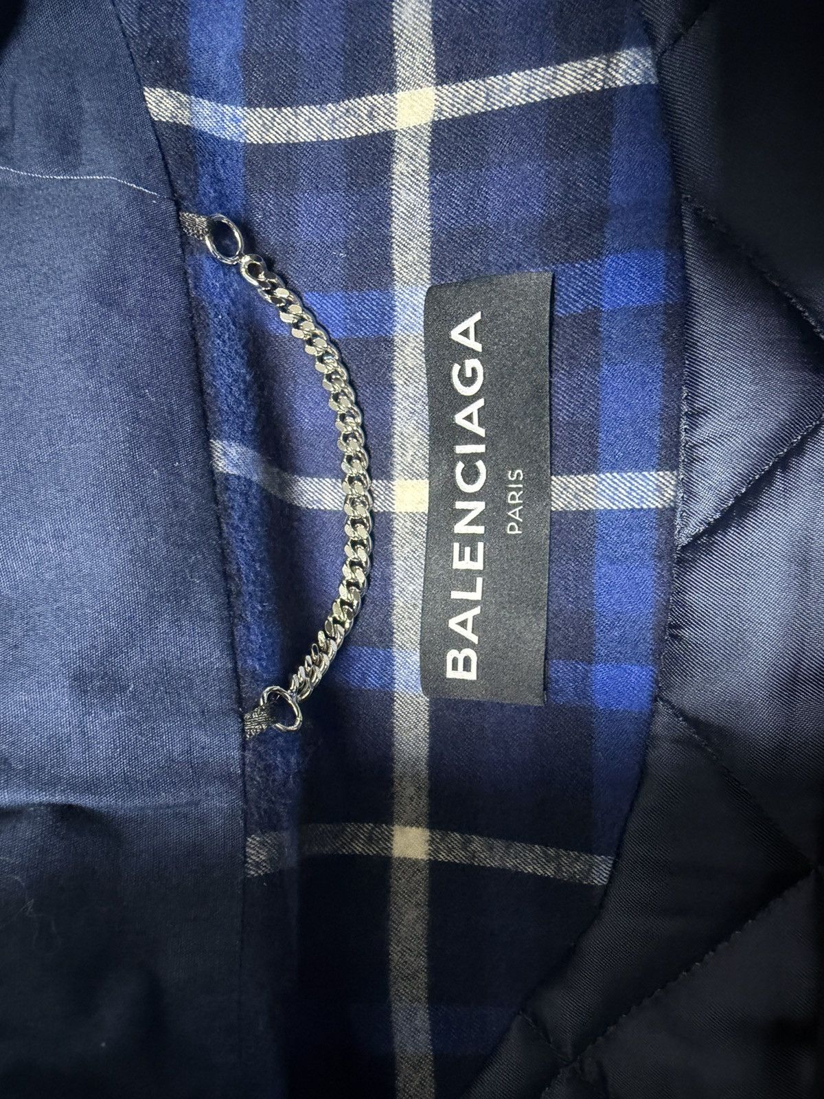 Balenciaga Balenciaga 17fw flannel padded shirts blue Size US XS / EU 42 / 0 - 4 Thumbnail