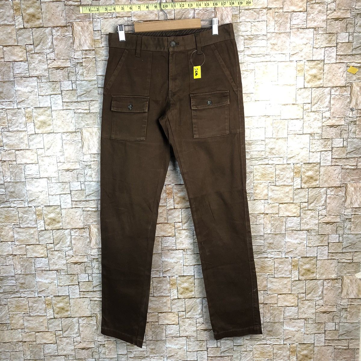 Japanese Brand Comme Ca Commune Dark Brown Cargo Multipocket Pants #A626 Size US 28 / EU 44 - 1 Thumbnail