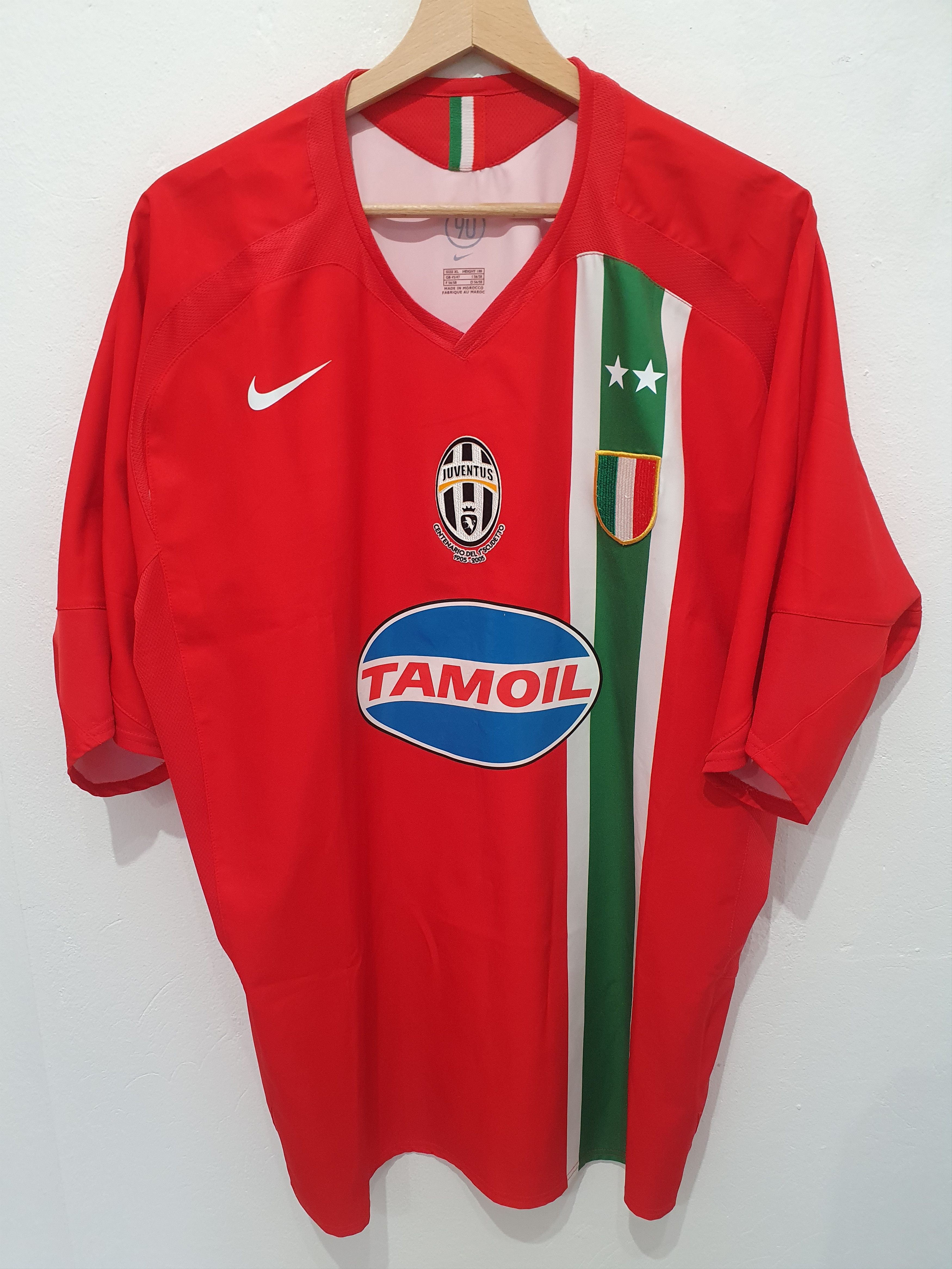 image of Juventus 2005 2006 Nike Size XL Football Shirt Jersey in Red, Men's