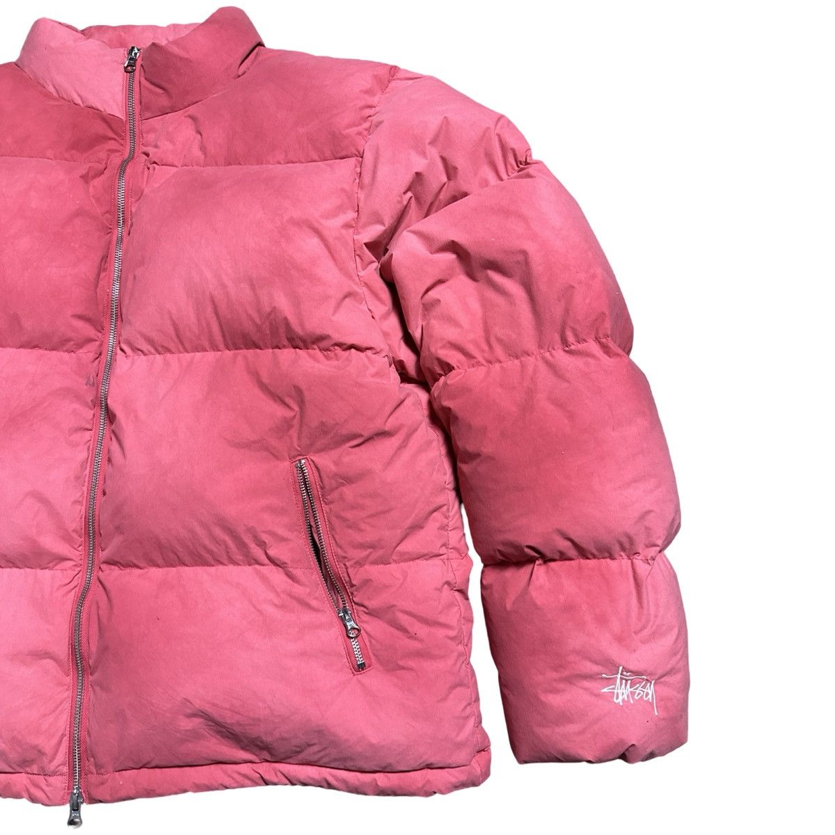 Avant Garde Streetwear Stussy Stussy Nylon Down Puffer Jacket Size XL Faded Red Grailed