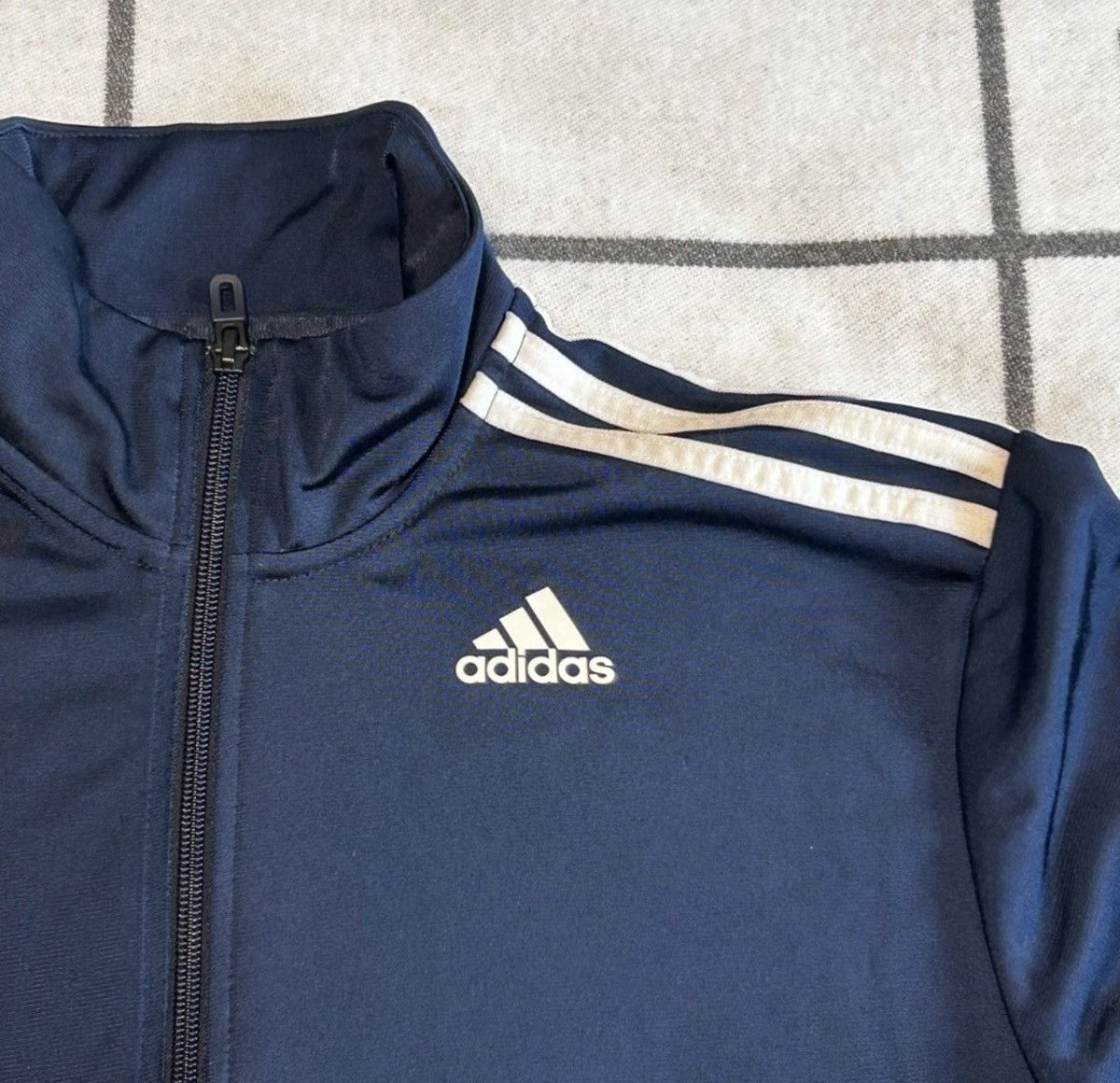 Adidas Adidas Classic 3 Stripe Track Jacket Navy Blue Full Zip Y2K Size US M / EU 48-50 / 2 - 3 Thumbnail