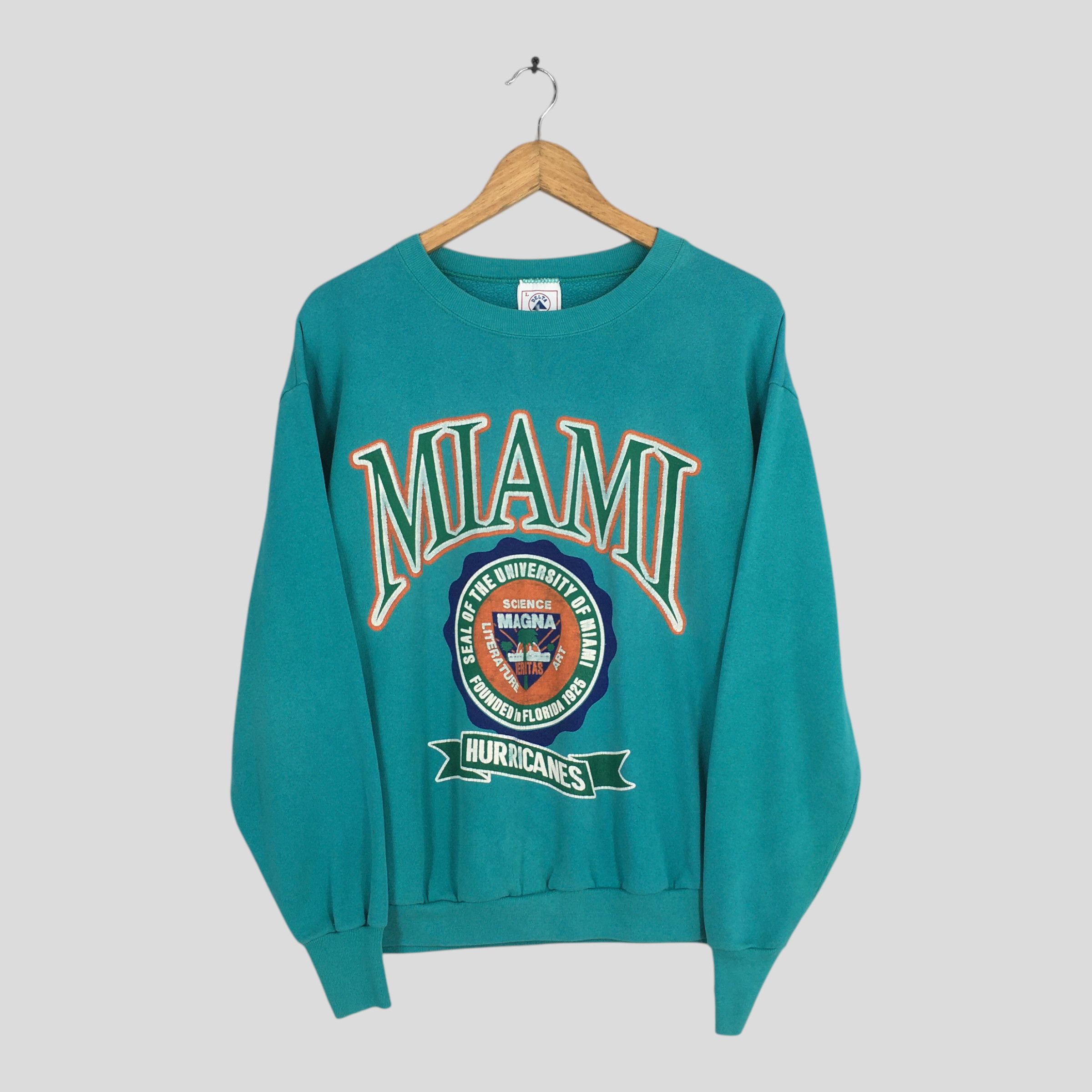 NCAA Vintage Miami Hurricanes NCAA Sweatshirt Large Size US L / EU 52-54 / 3 - 1 Thumbnail