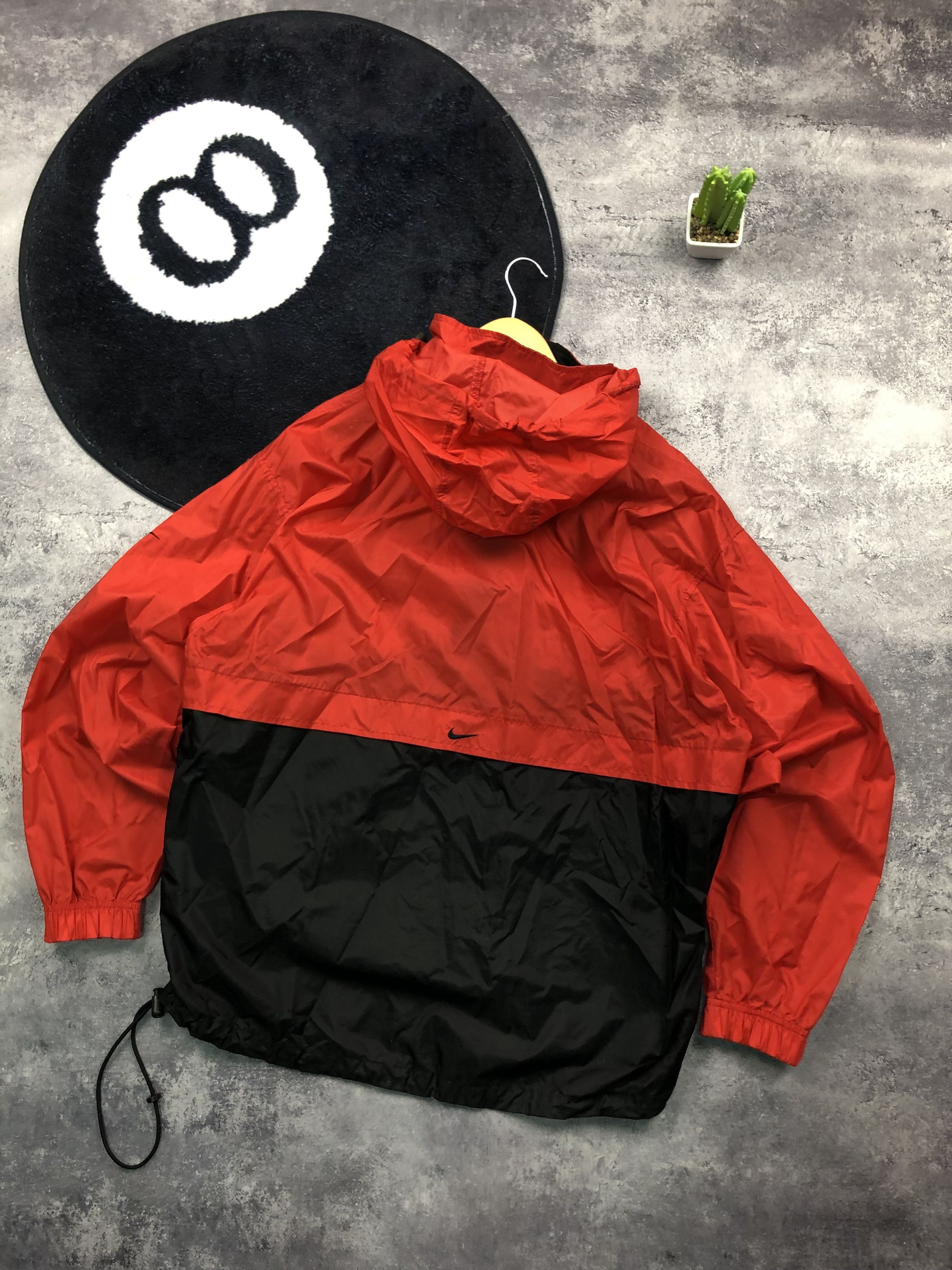 Nike NIKE Vintage 1990s Nylon Hype Jacket Big Logo Red Black Size US M / EU 48-50 / 2 - 17 Thumbnail