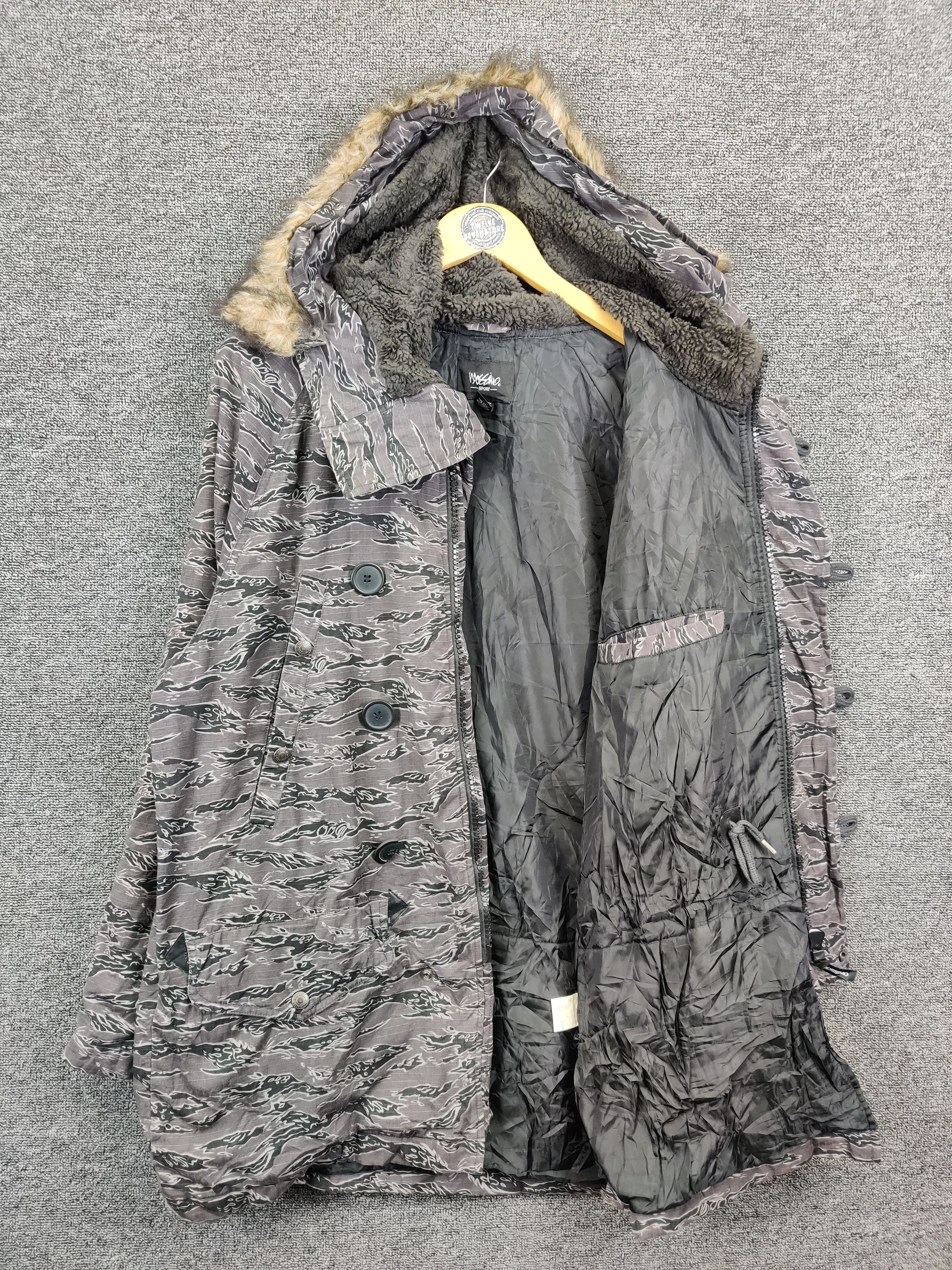 Mossimo Vintage Mossimo Sport Camouflage Flight Parka Fur Jacket Size US M / EU 48-50 / 2 - 8 Thumbnail