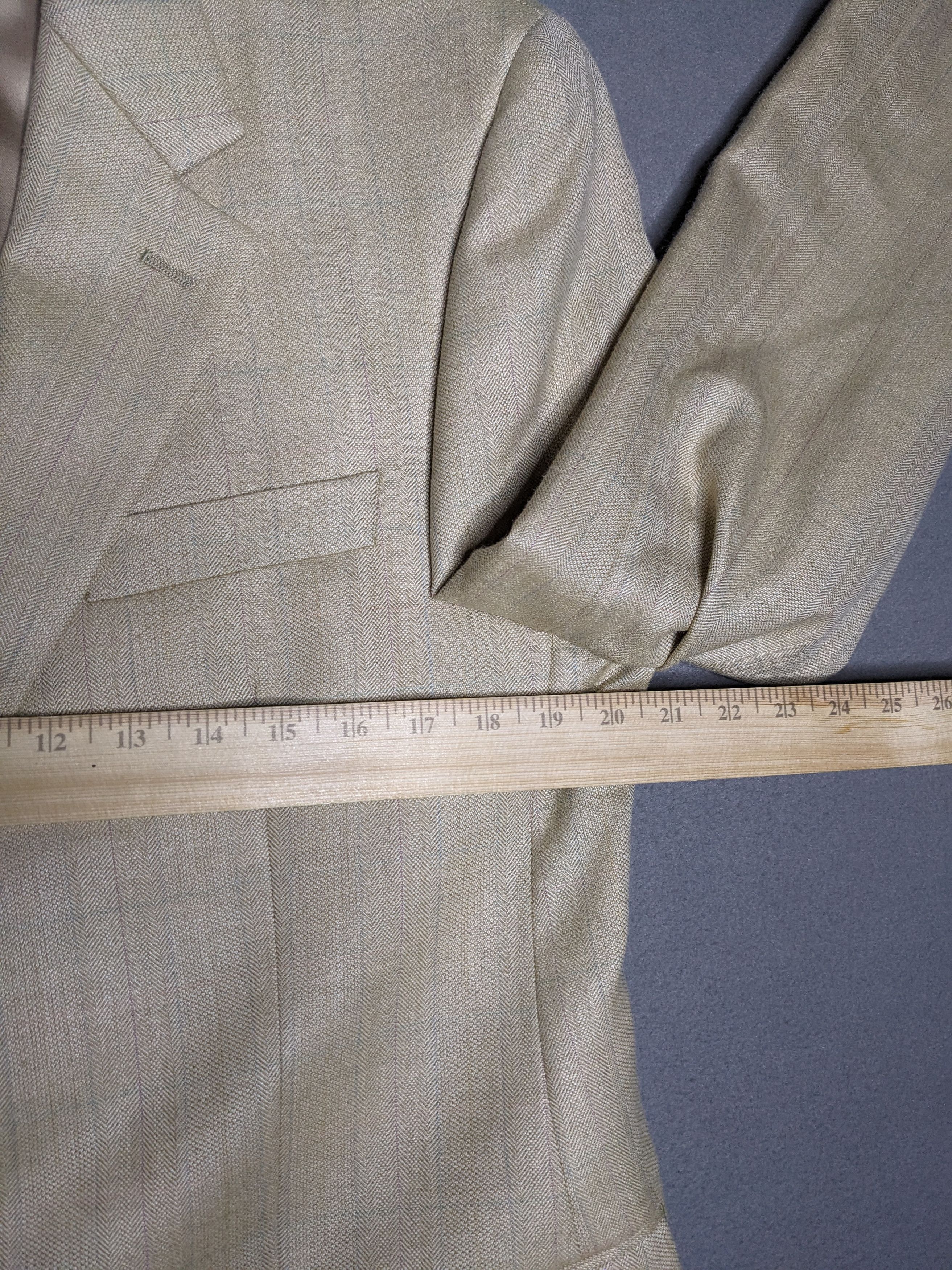 Lauren Ralph Lauren Ralph Lauren Striped Herringbone Blazer 39R Silk Wool Jacket Size 40R - 10 Thumbnail