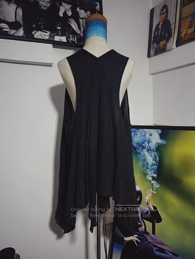 Yohji Yamamoto Yohji Yamamoto Black sleeveless cardigan vest Size XS / US 0-2 / IT 36-38 - 3 Thumbnail