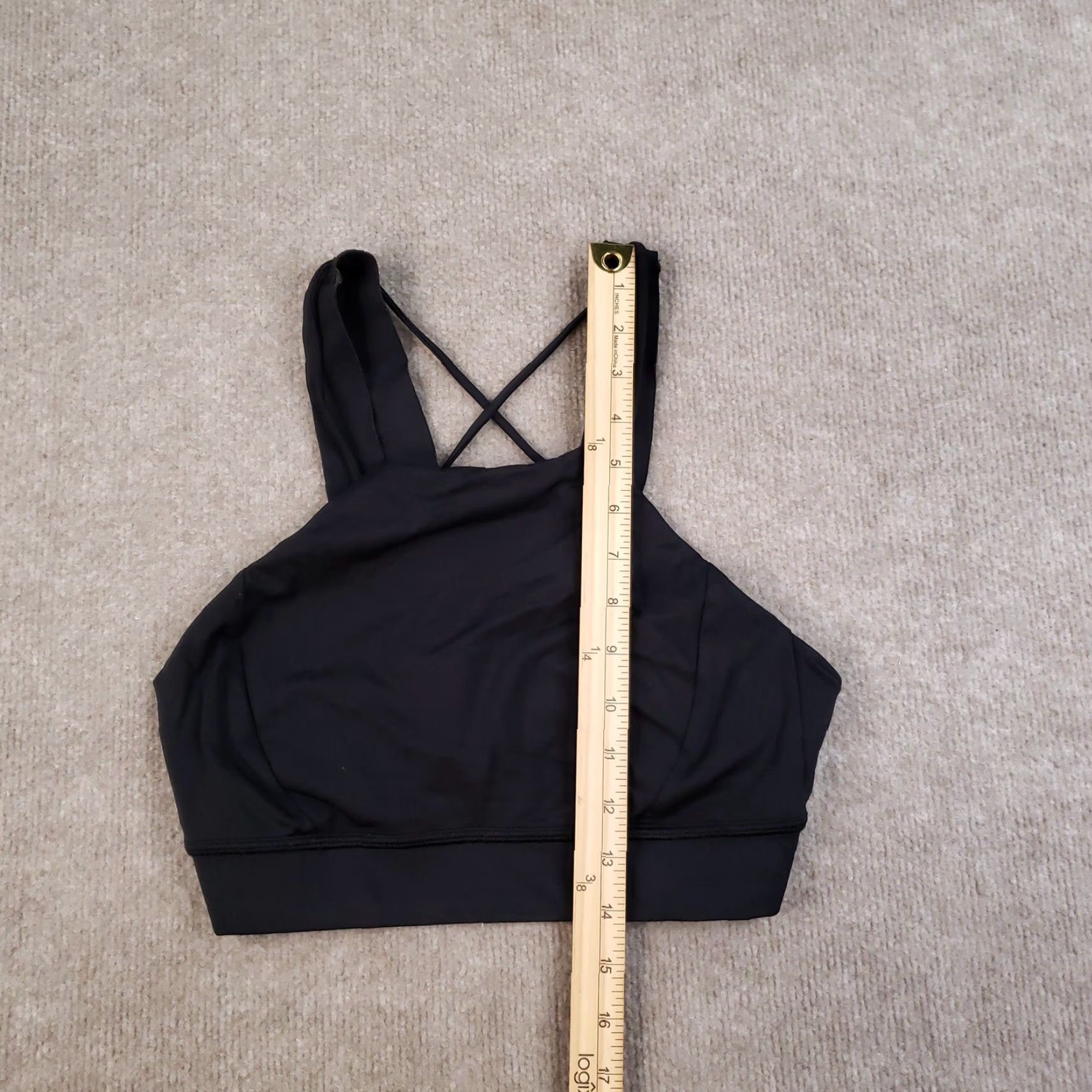 Lululemon Lululemon Strong at Heart Bra Womens Size 8 Black Medium Support Criss Cross Size ONE SIZE - 4 Thumbnail