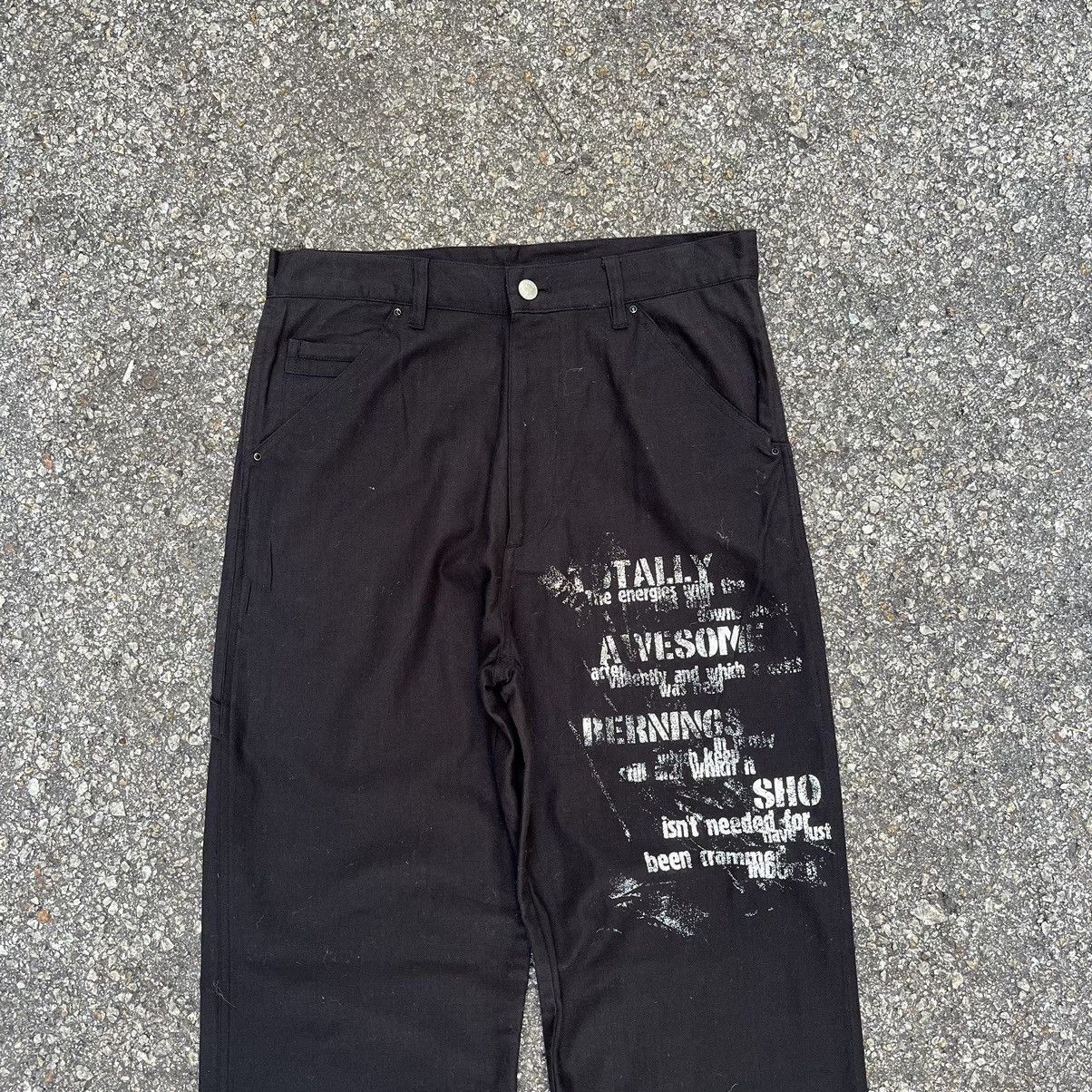 Japanese Brand Bernings Sho Punk Art Black Pants Size US 31 - 2 Thumbnail